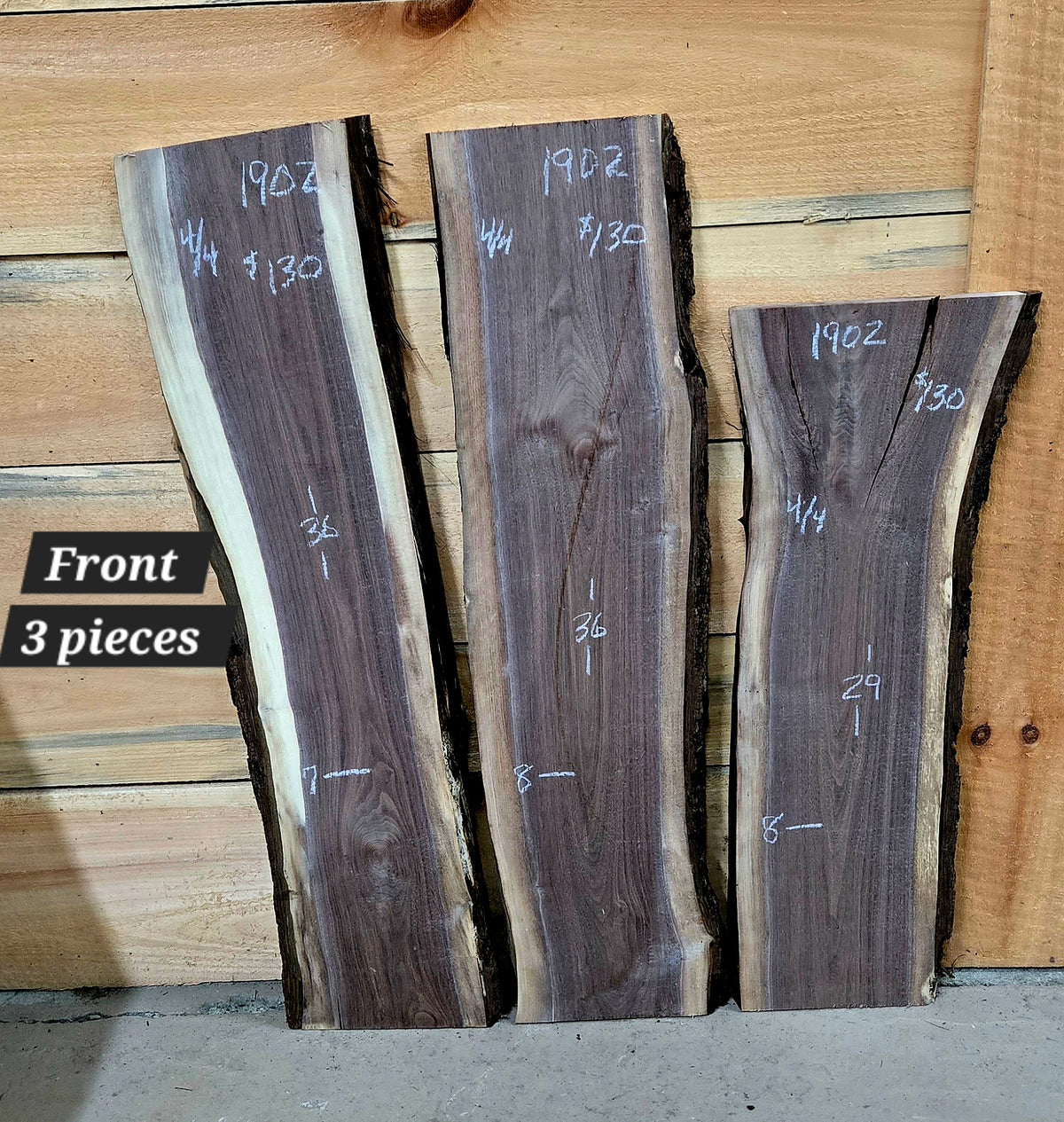 1902 Walnut 3-Piece DIY Wood Bundle