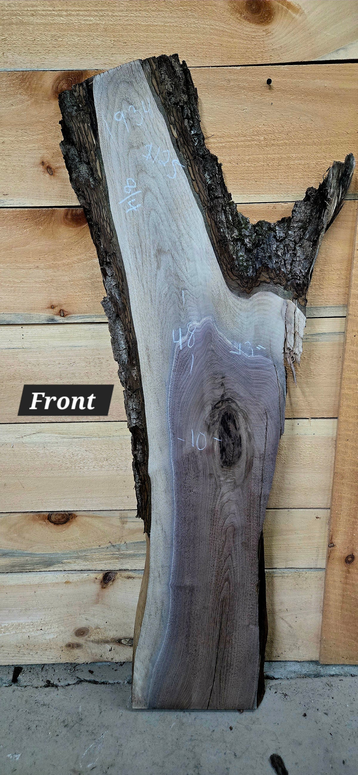1934 Walnut Live Edge Slab – 48" × 10" × 8/4"