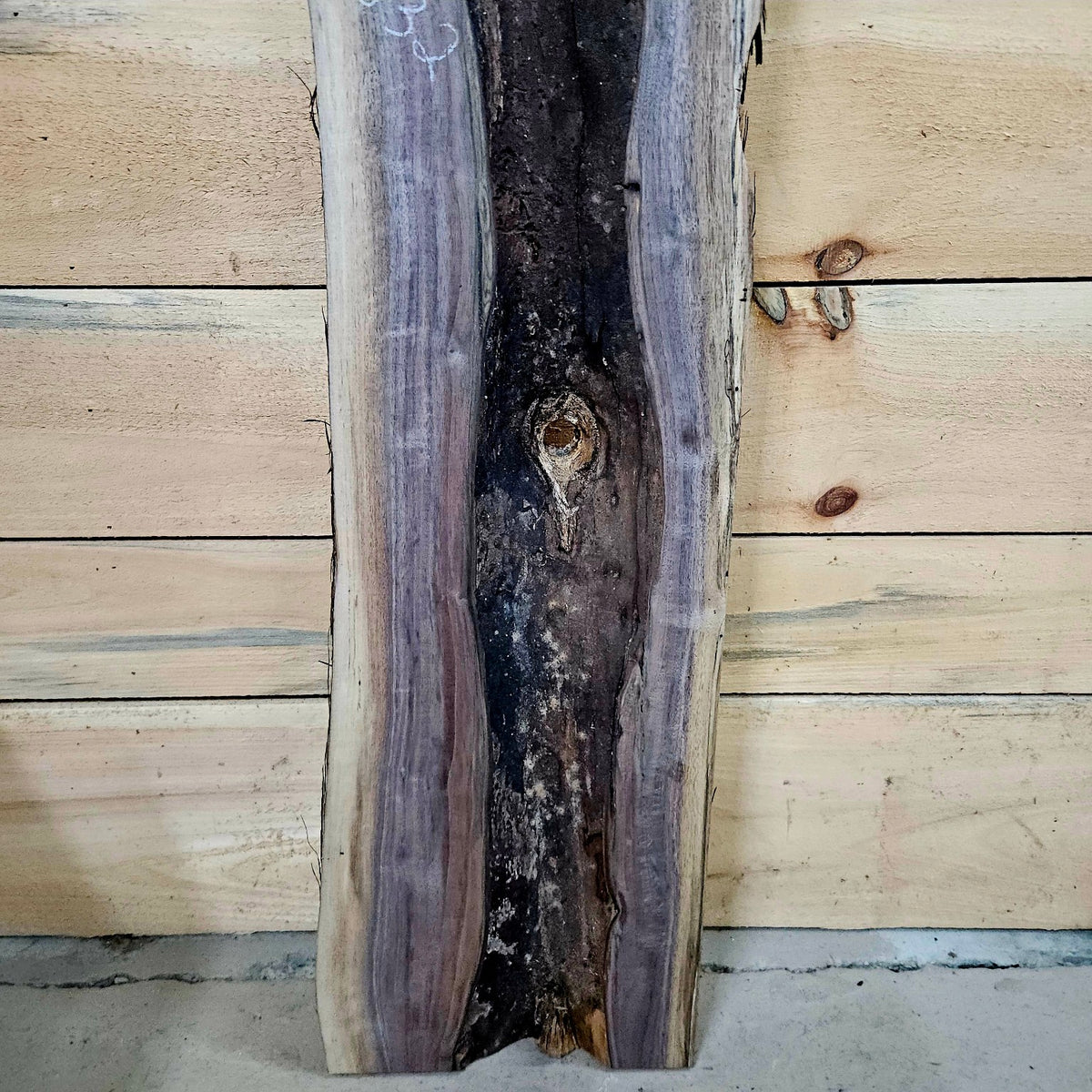 Walnut slab #2032 back lower detail