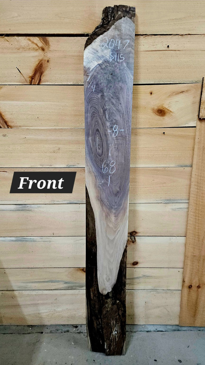 Walnut live edge slab 2047, photo 1