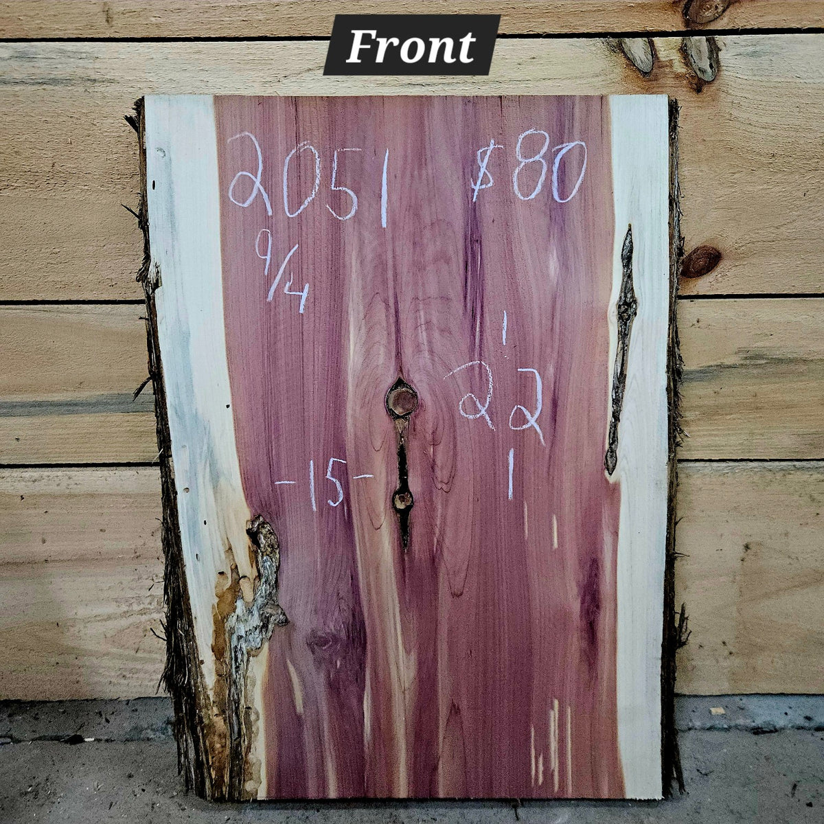 Cedar slab 2051-1 front