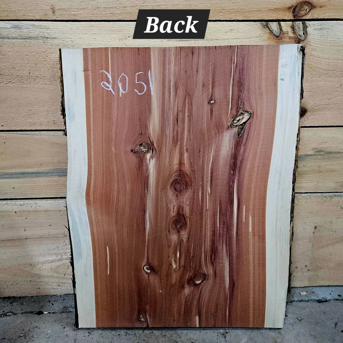 Cedar slab 2051-1 back