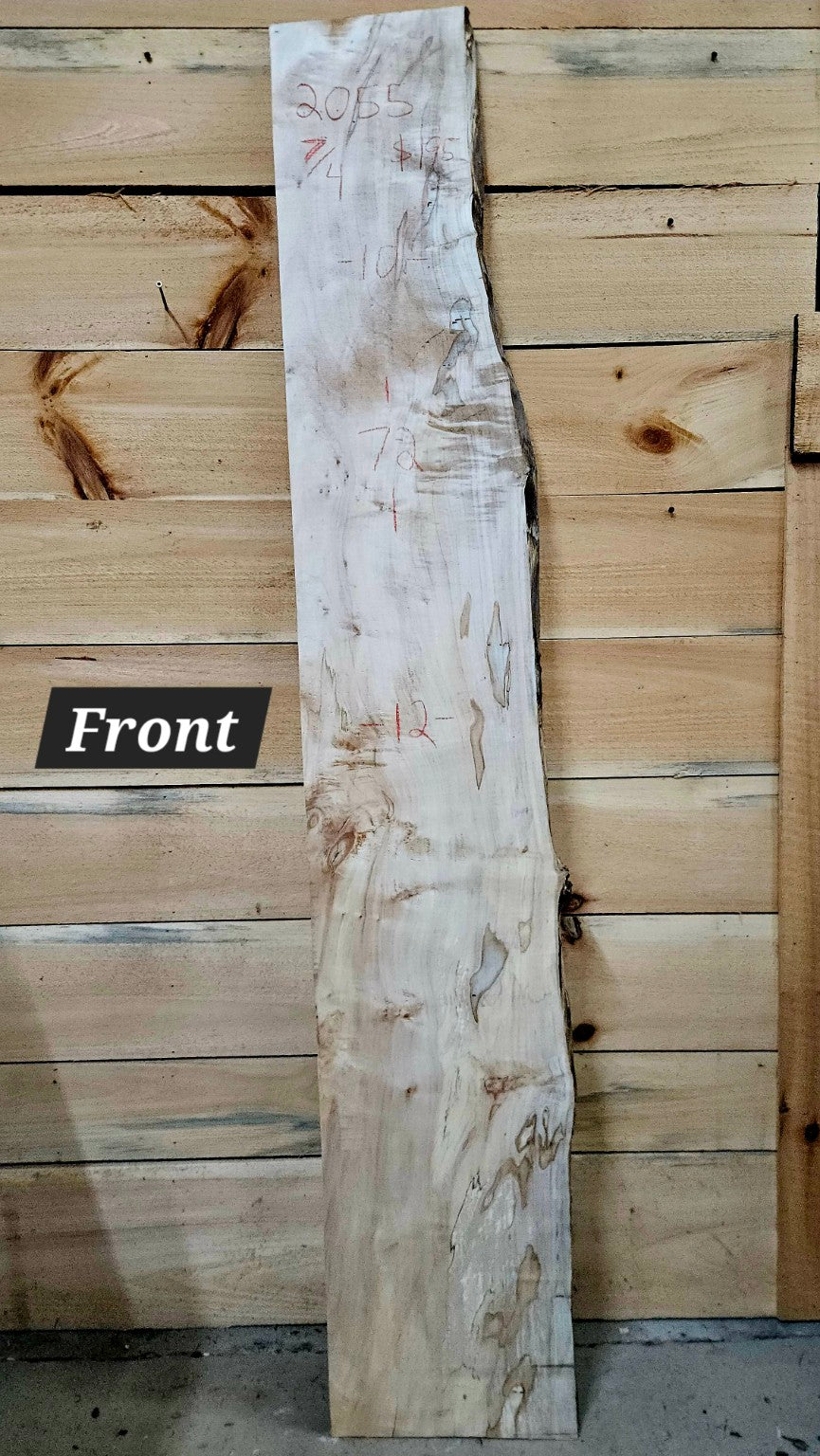 Spalted curly ambrosia maple slab 2055 photo 1