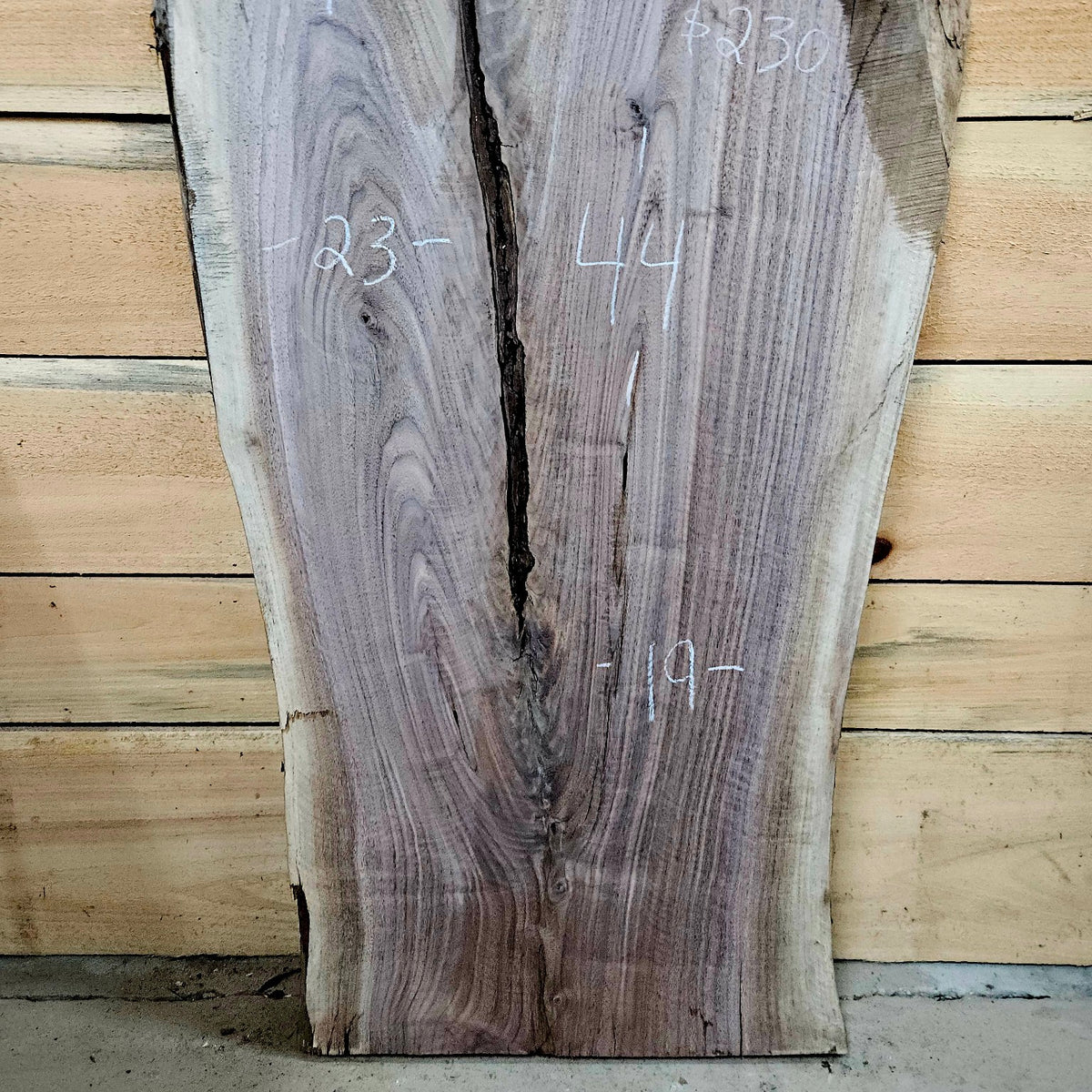 2069 walnut live edge slab front detail