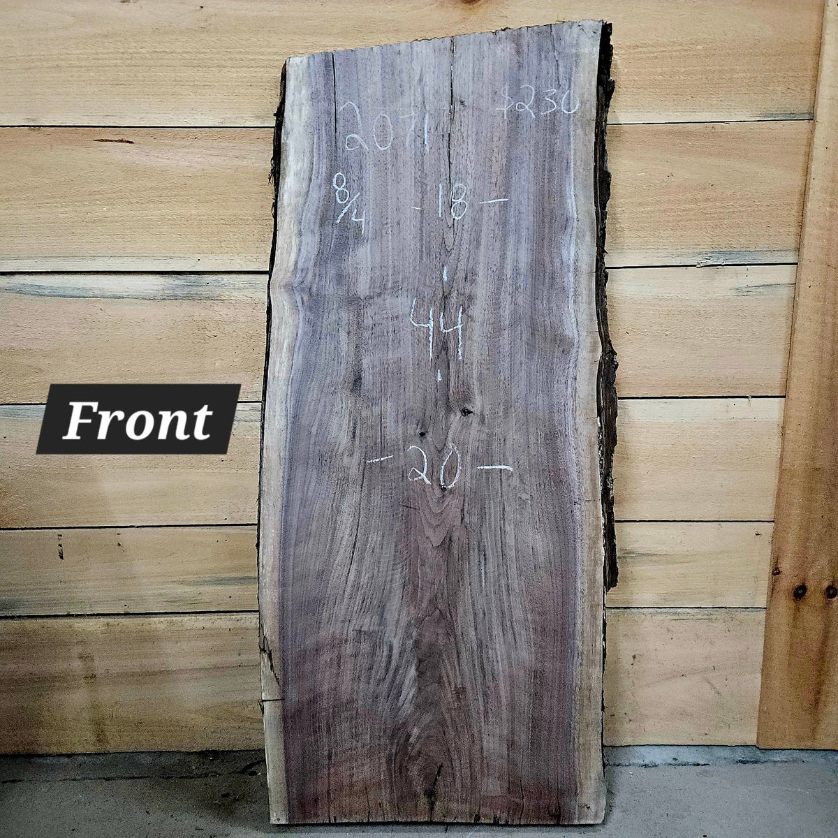 Walnut slab 2071 front