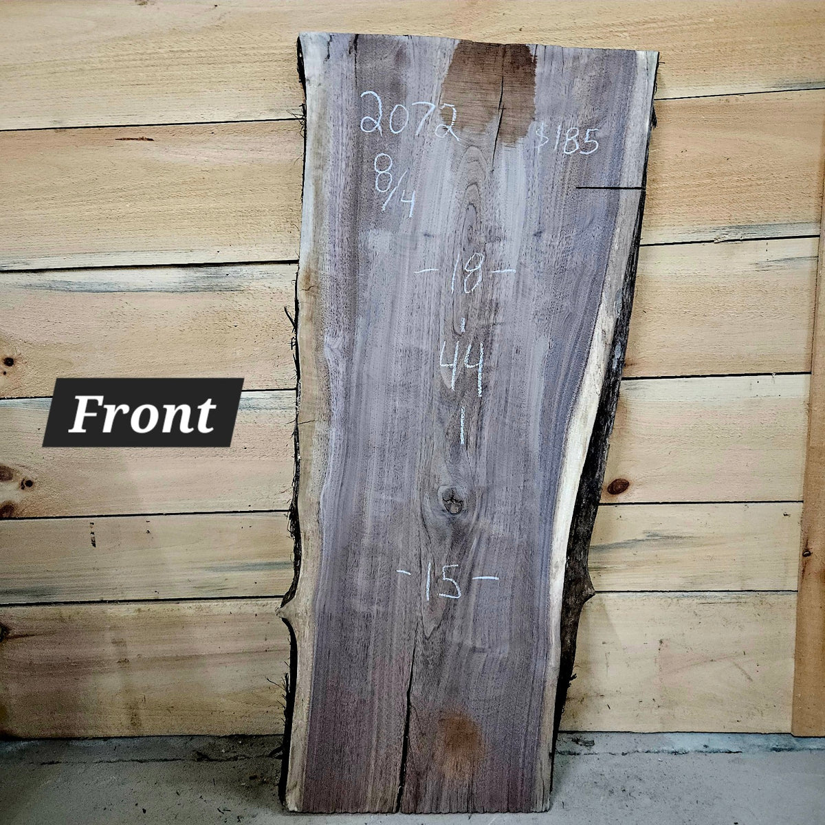 Walnut slab 2072 front