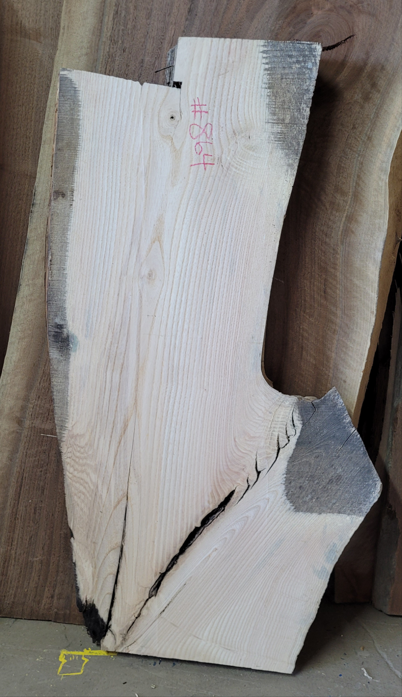 864 Ash live edge slab