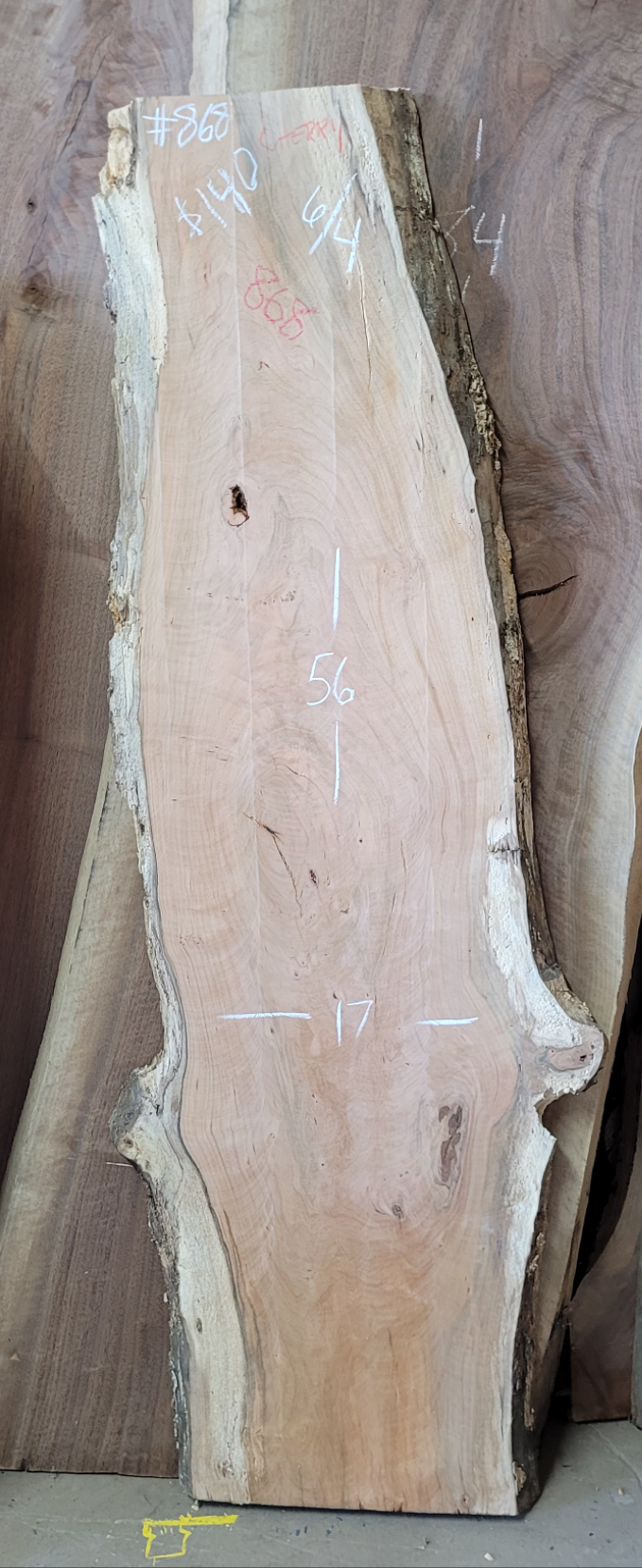 868 Cherry live edge slab