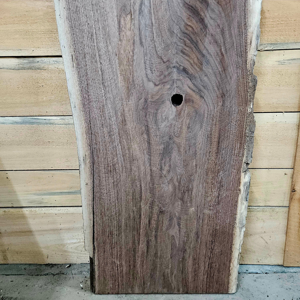 2021 Walnut Live Edge Slab – 50" × 19–21" × 7/4"