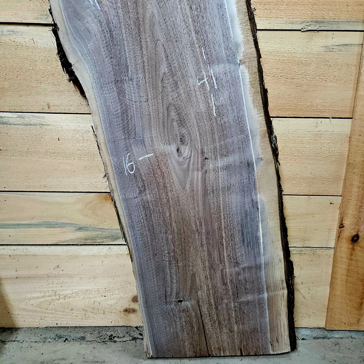 2007 Walnut Live Edge Slab – 41" × 16" × 7/4"
