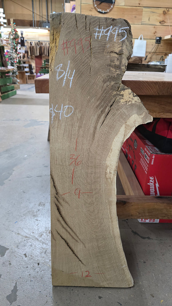 995 White oak live edge