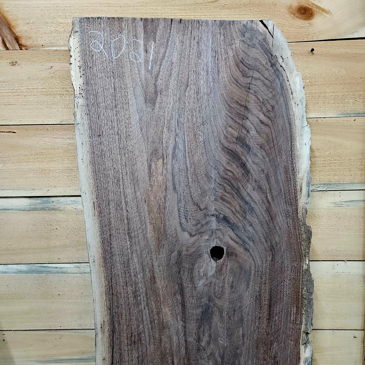 2021 Walnut Live Edge Slab – 50" × 19–21" × 7/4"