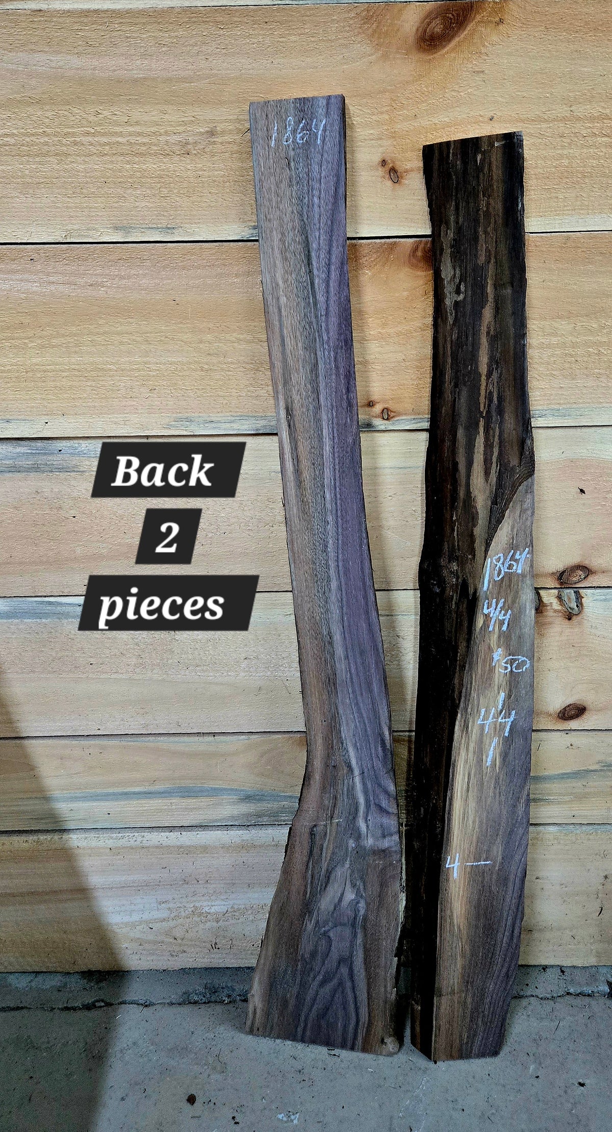 1864 Walnut 2-Piece DIY Wood Bundle, view 2