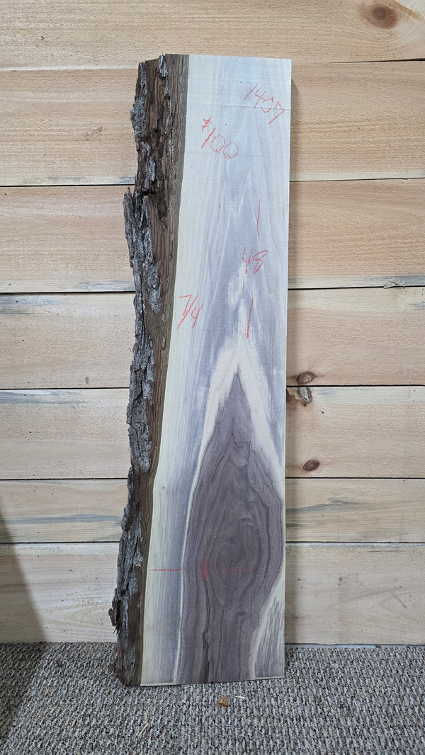 1407 Walnut live edge slab