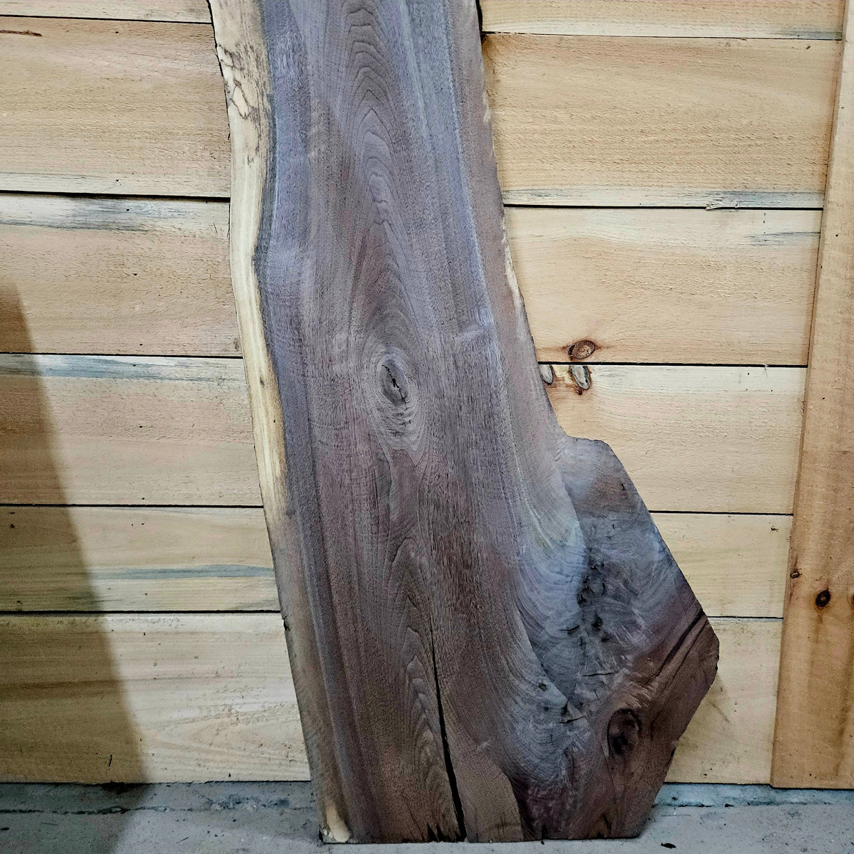 1977 Walnut Live Edge Slab – 50" × 9 - 21" × 8/4"
