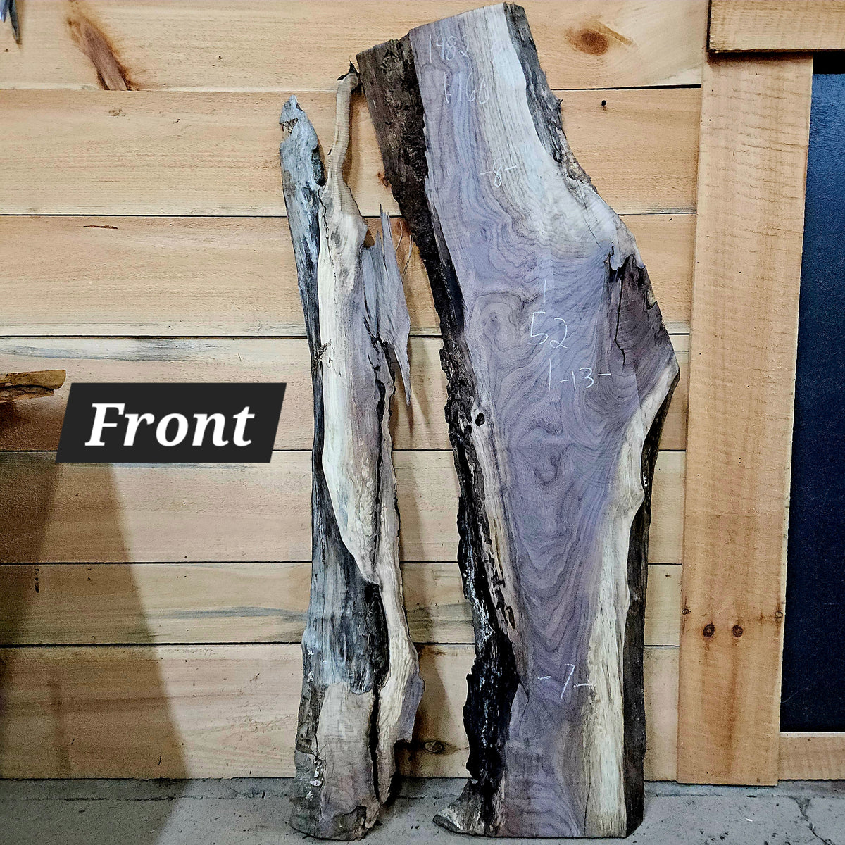 1982 Walnut Live Edge Slab – 52" × 7 - 13" × 7/4"
