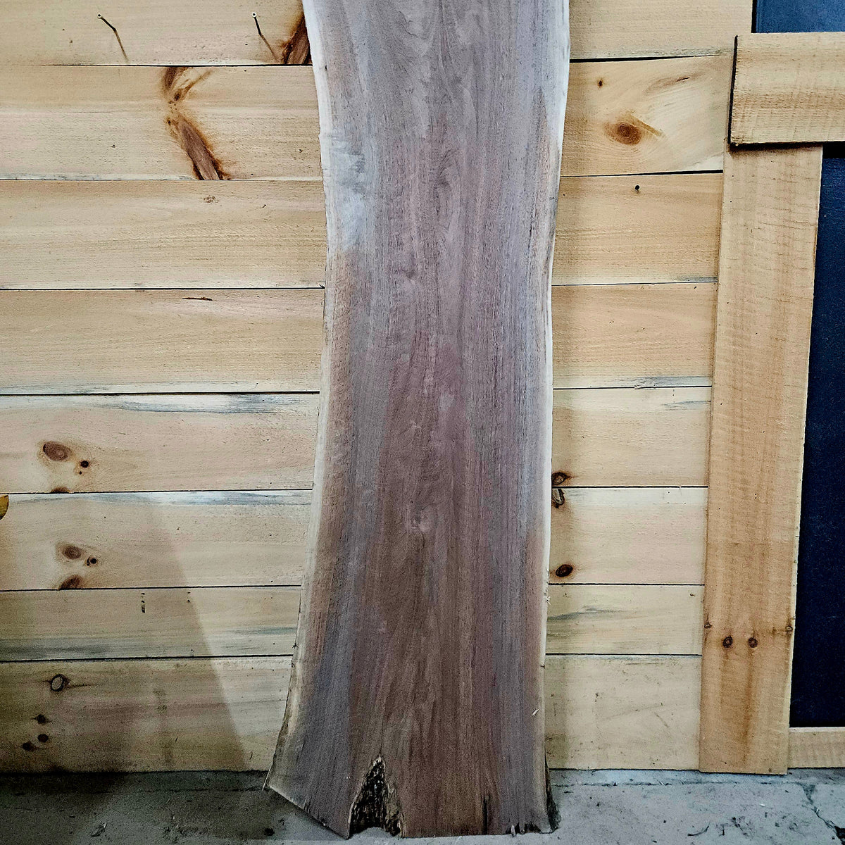 2024 Walnut Live Edge Slab – 91" × 14–28" × 11/4"