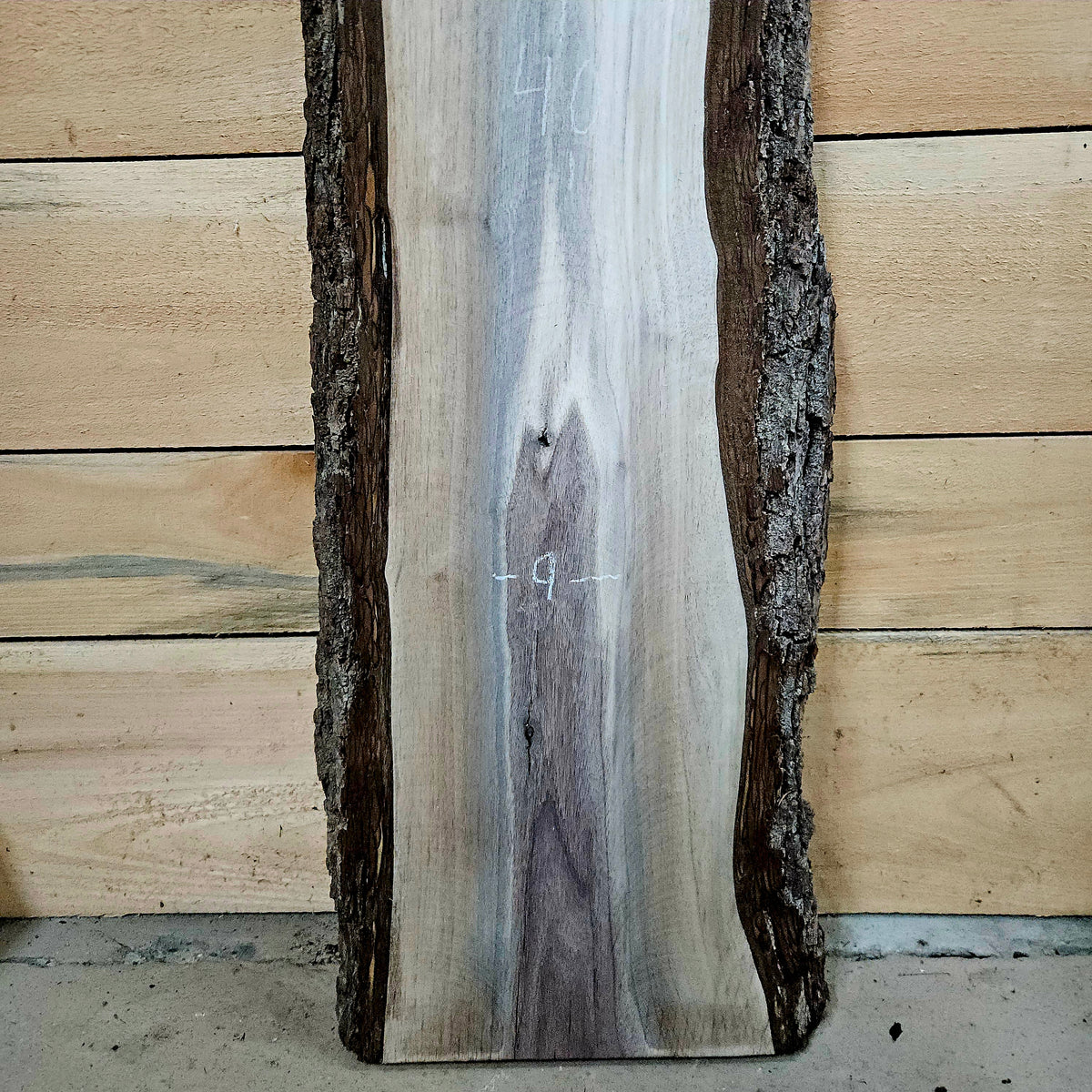 1974 Walnut Live Edge Slab – 40" × 8 - 9" × 7/4"