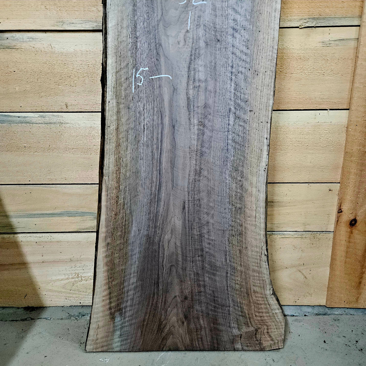 1953 Walnut Live Edge Slab – 52" × 15" × 8/4"