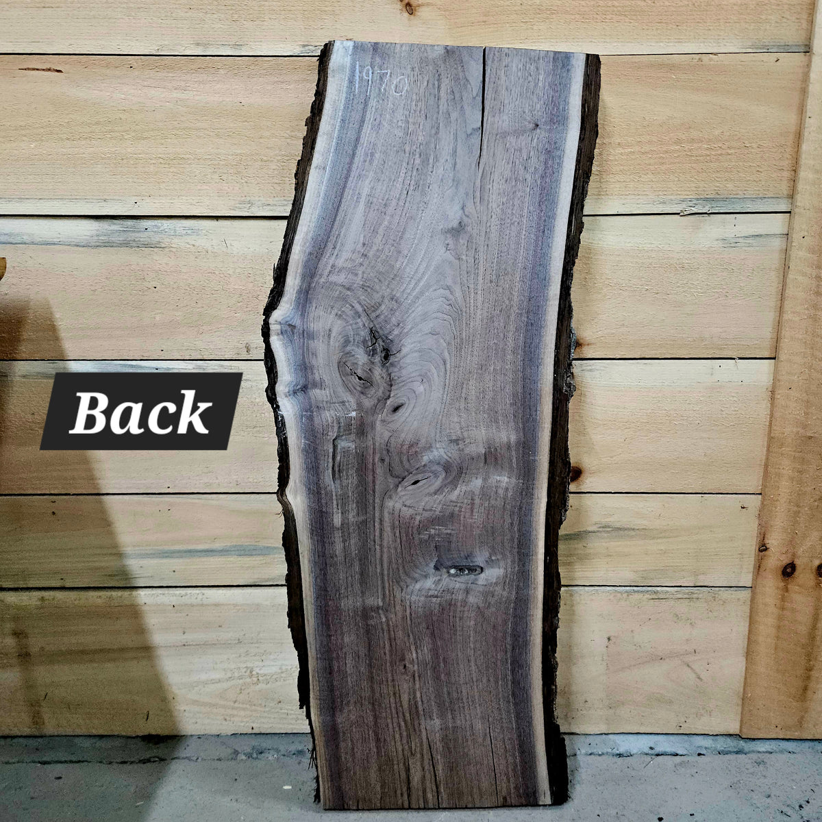 1970 Walnut Live Edge Slab – 40" × 10 - 14" × 8/4"