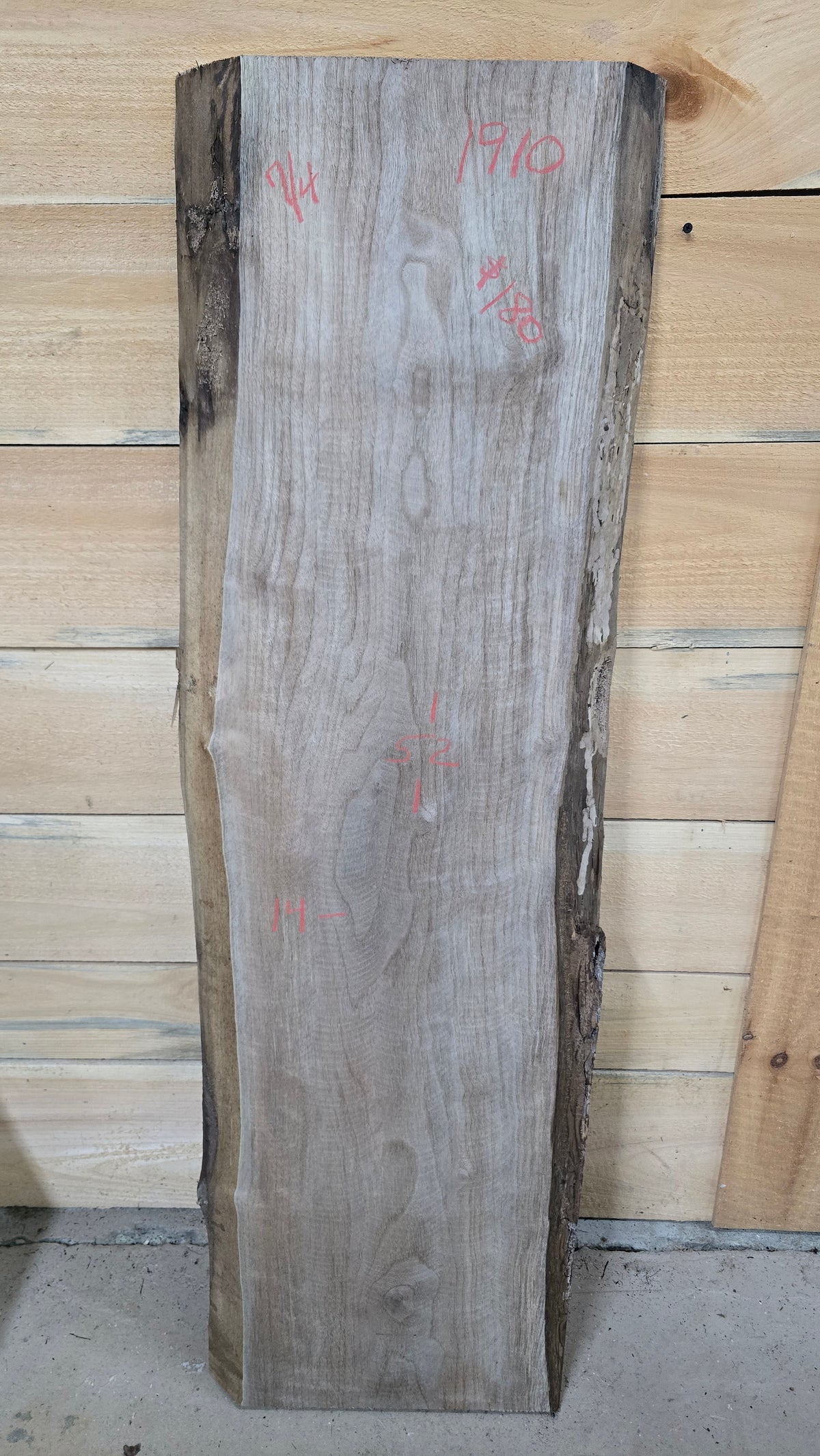1910 Walnut Live Edge Slab – 52" × 14" × 7/4"