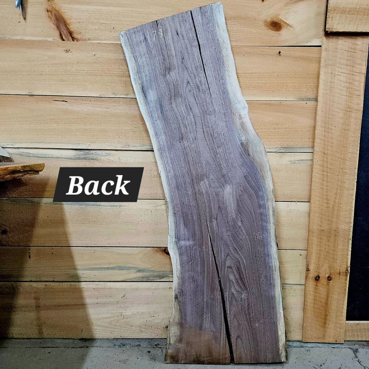 1979 Walnut Live Edge Slab – 52" × 14 - 15" × 7/4"