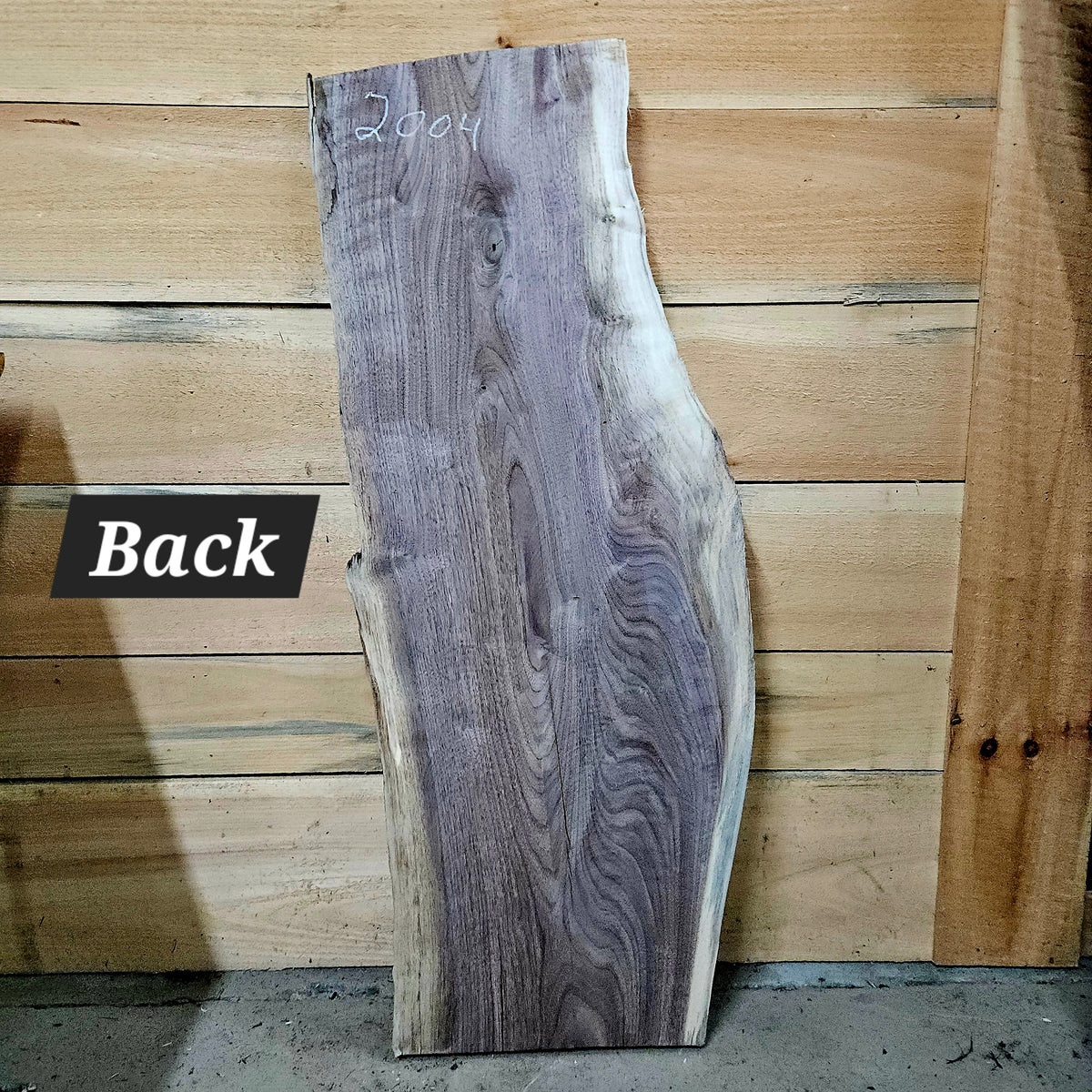 2004 Walnut Live Edge Slab – 42" × 14" × 8/4"