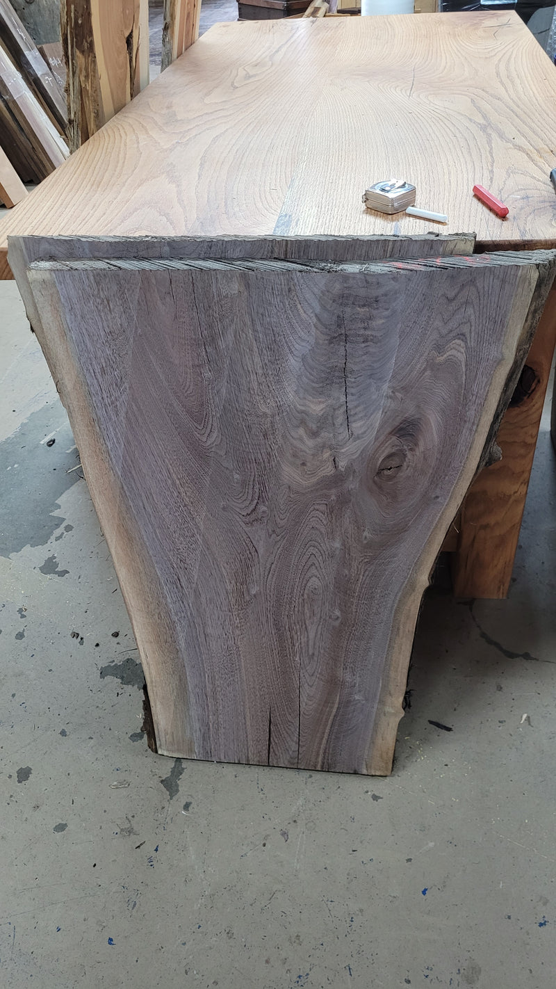 927 Walnut live edge slab