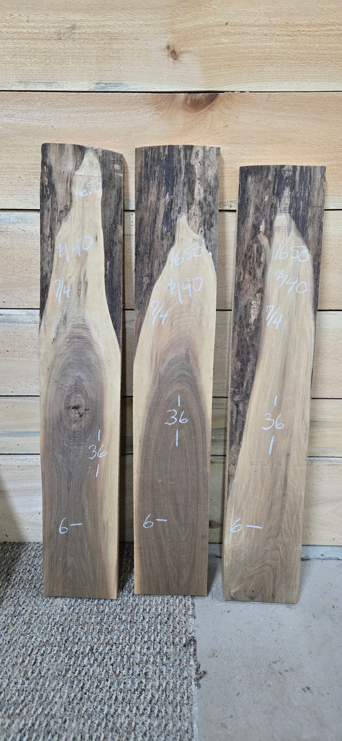 1650 Walnut 3-Piece DIY Wood Bundle, view 1