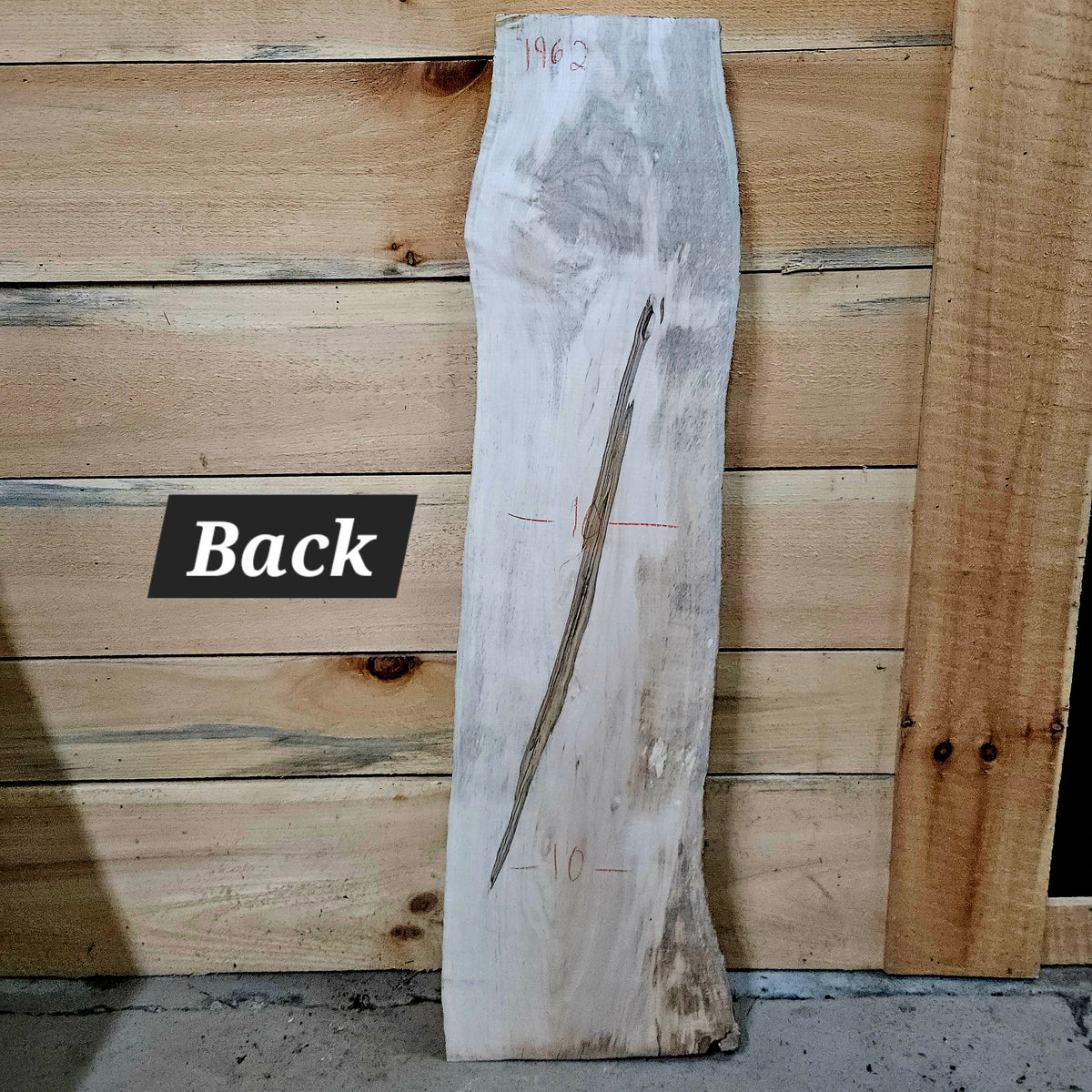 1962 Curly Maple Live Edge Slab – 41" x 4 - 10" × 6/4"