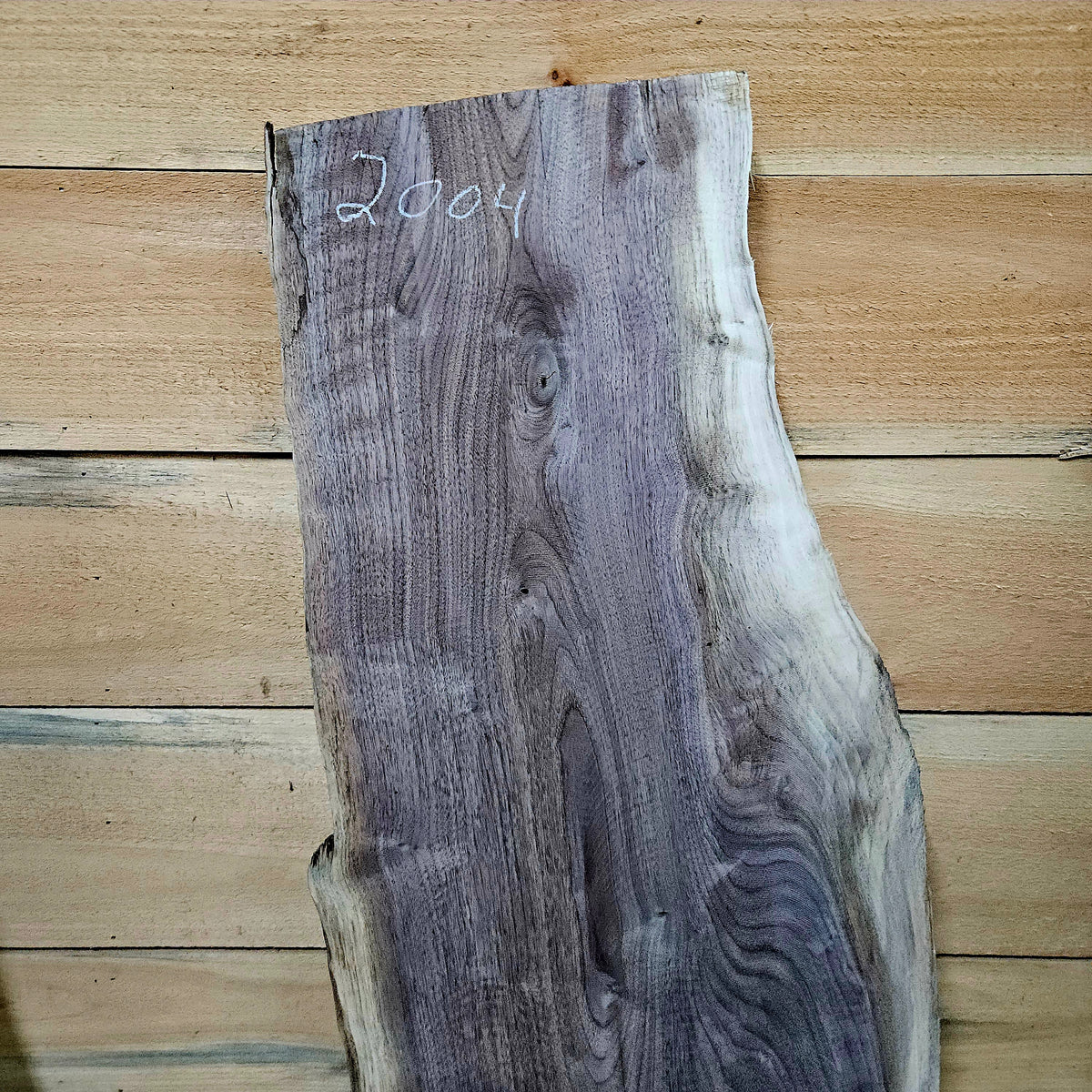 2004 Walnut Live Edge Slab – 42" × 14" × 8/4"