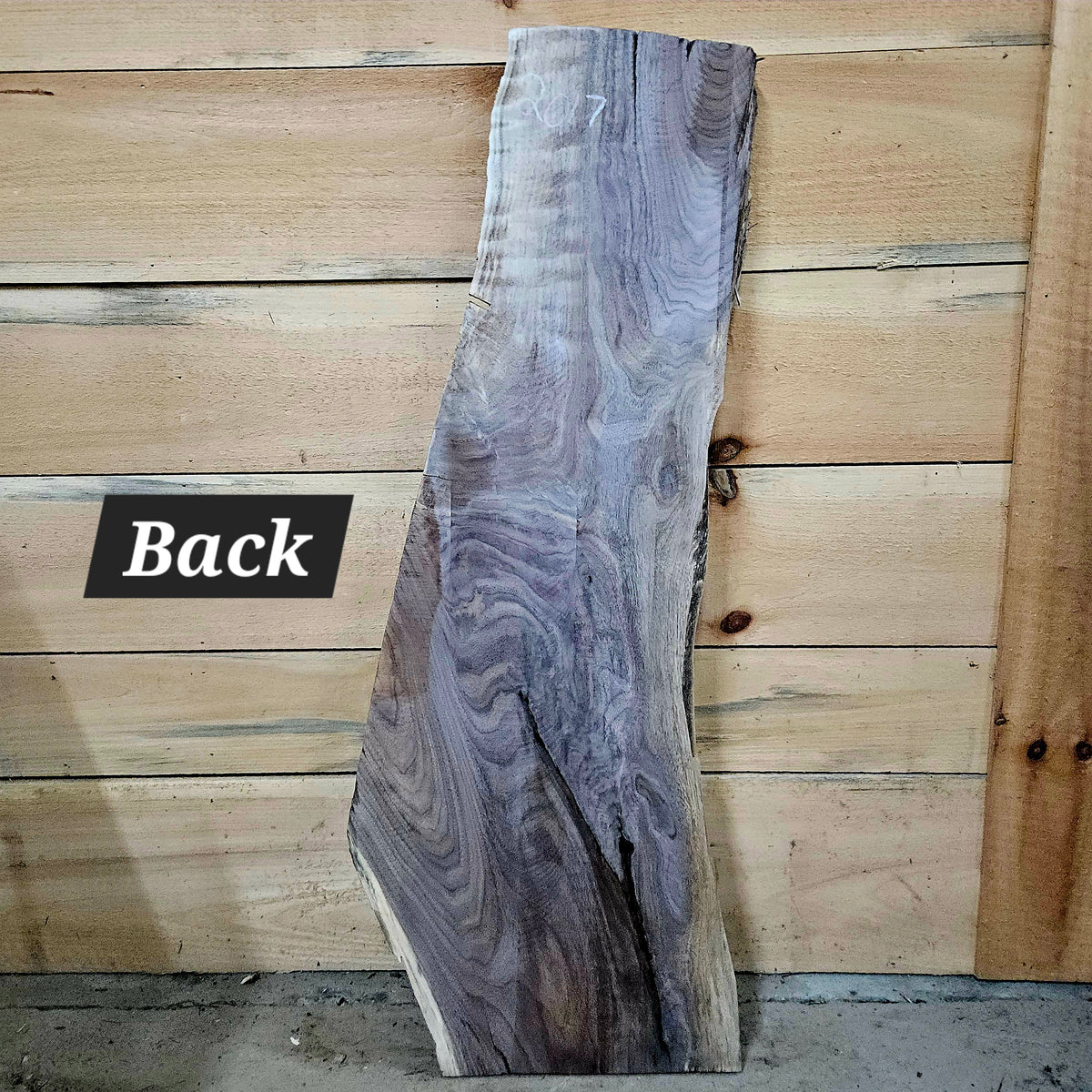 2017 Walnut Live Edge Slab – 40" × 8 - 11" × 8/4"