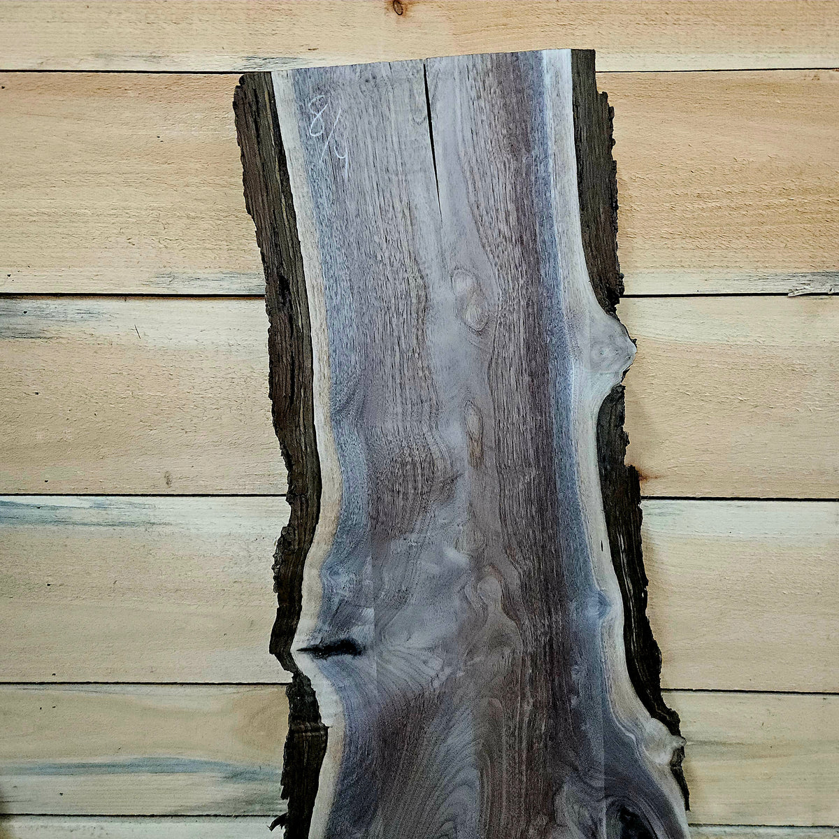 1949 Walnut Live Edge Slab – 40" × 6 - 7" × 8/4"