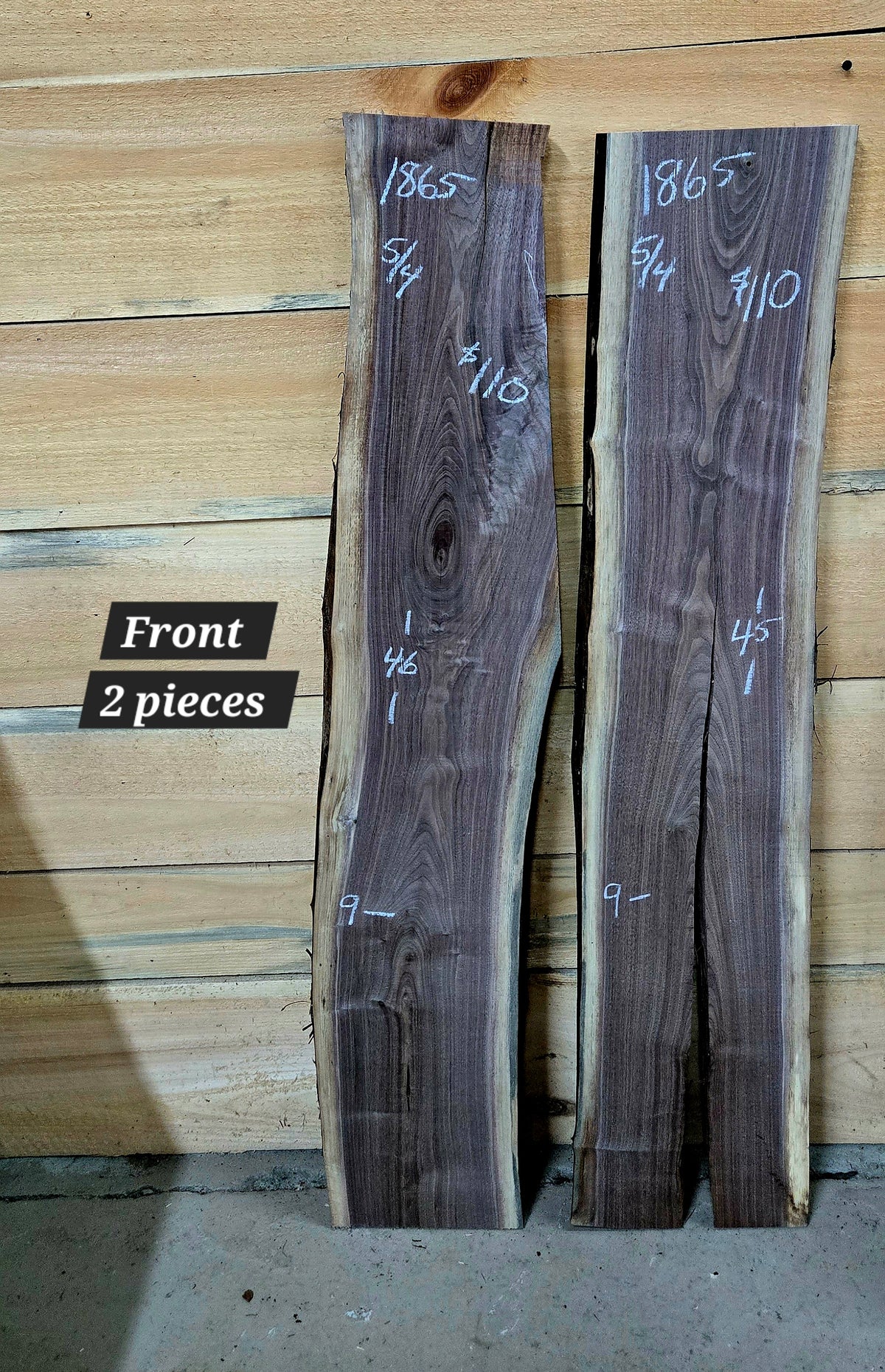 1865 Walnut 2-Piece DIY Wood Bundle, view 1