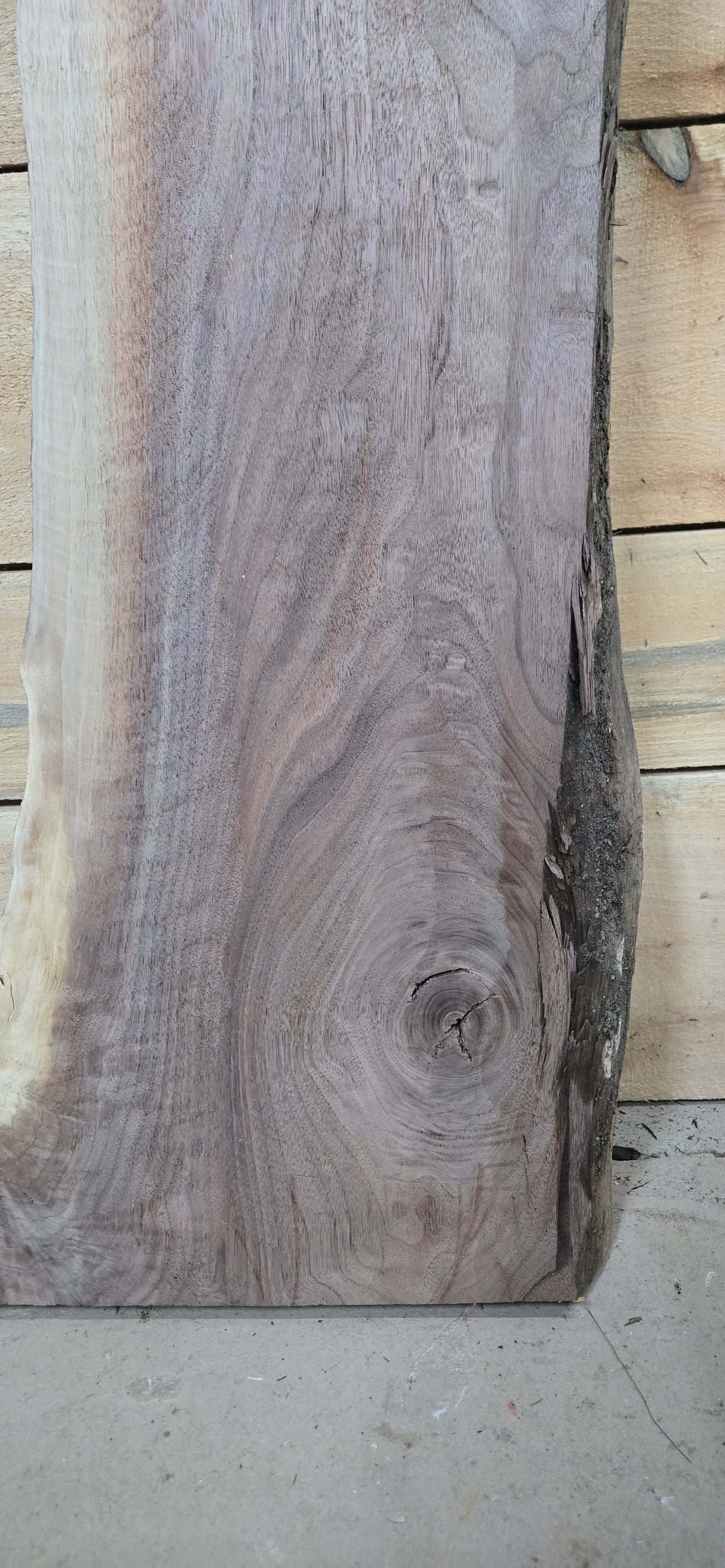 Walnut live edge slab #1716, view 3