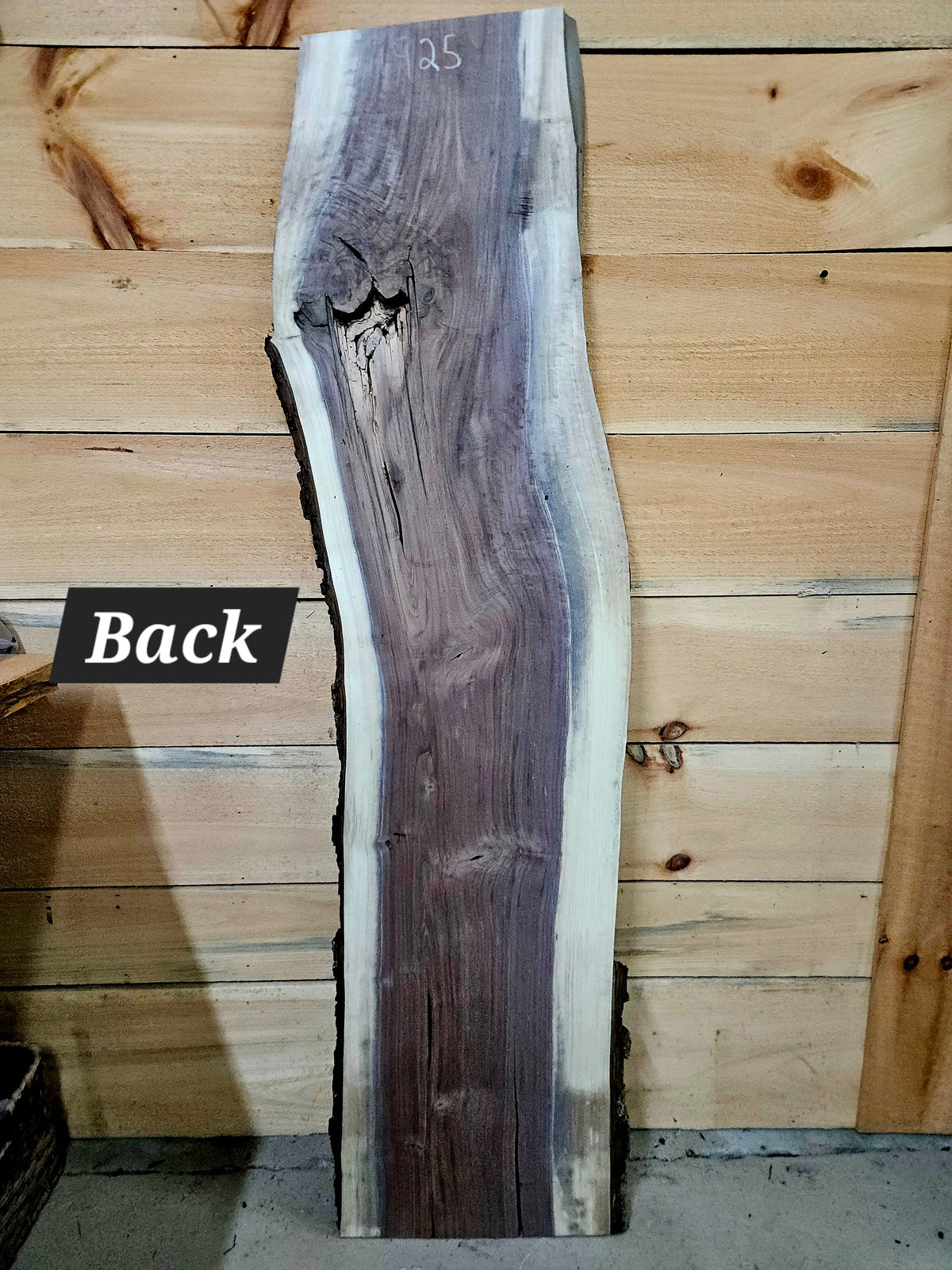 1925 Walnut Live Edge Slab – 57" × 13" × 5/4" – product image 4