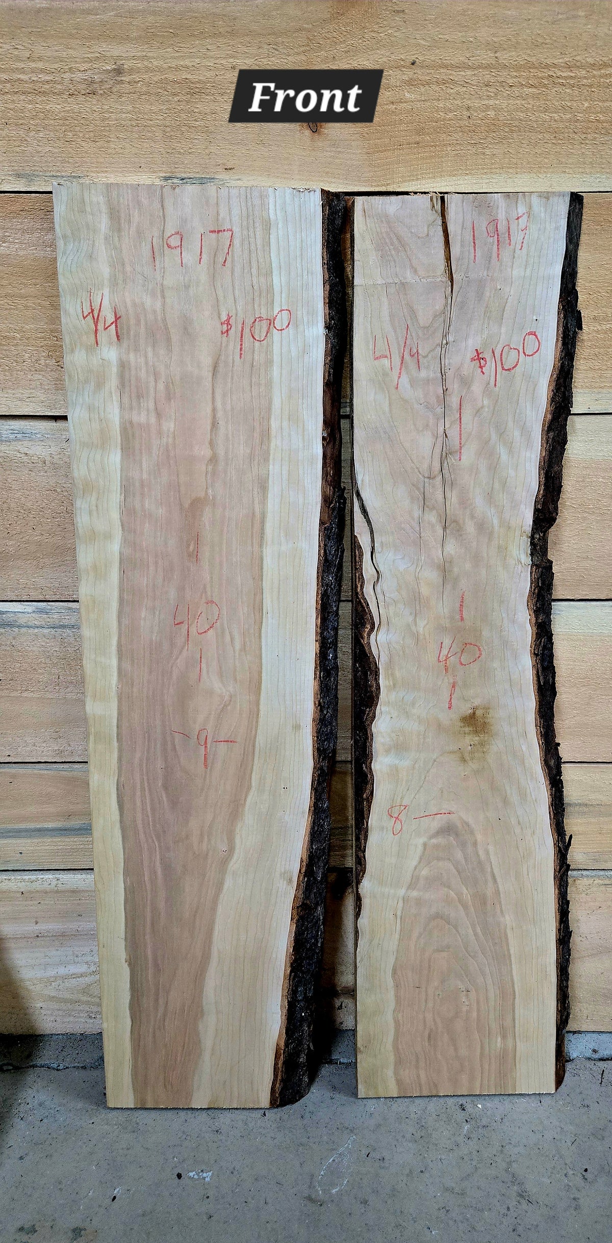 1917 Curly Cherry 2-Piece DIY Wood Bundle