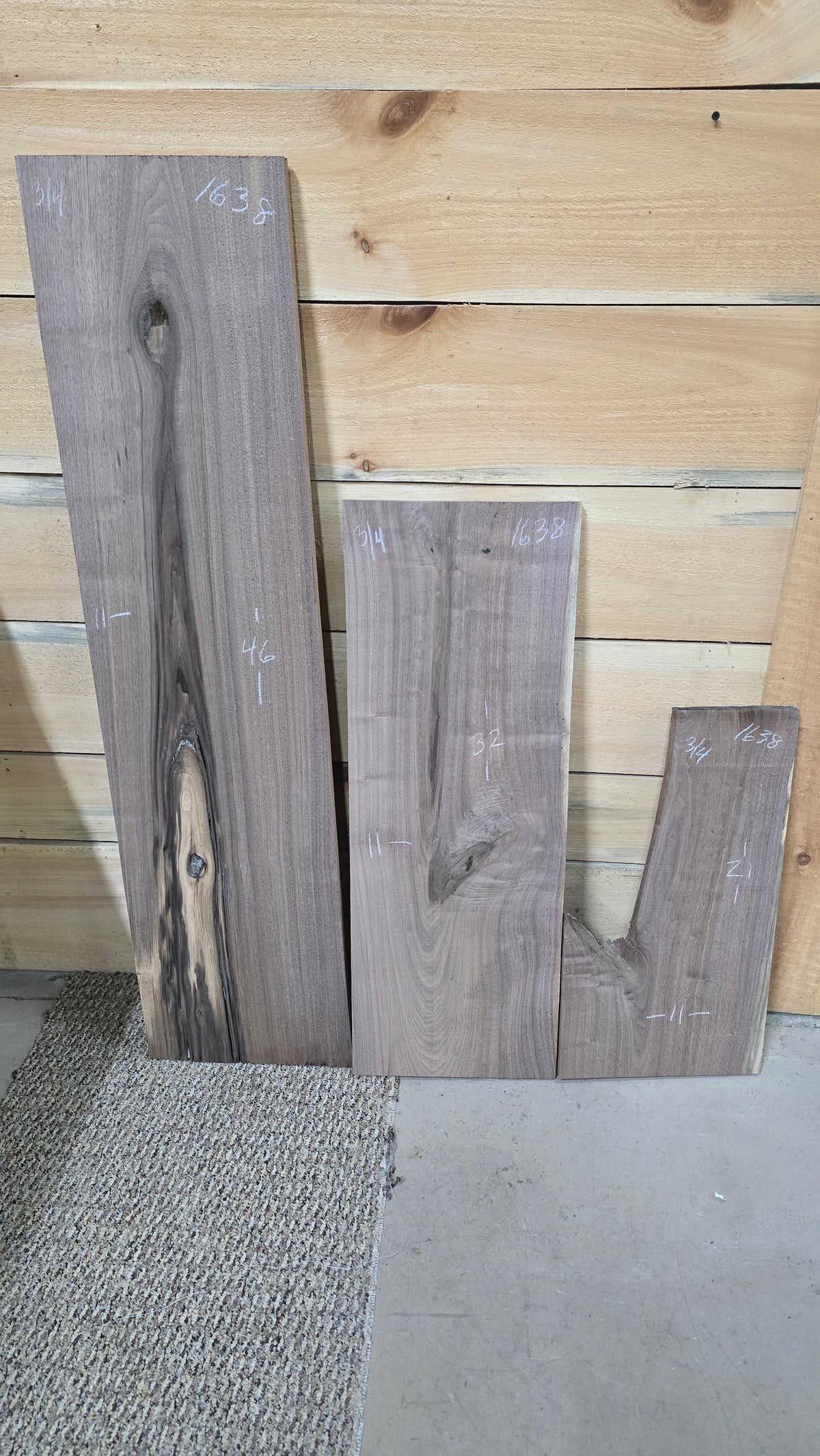 1638 Walnut 3-Piece DIY Wood Bundle, view 1