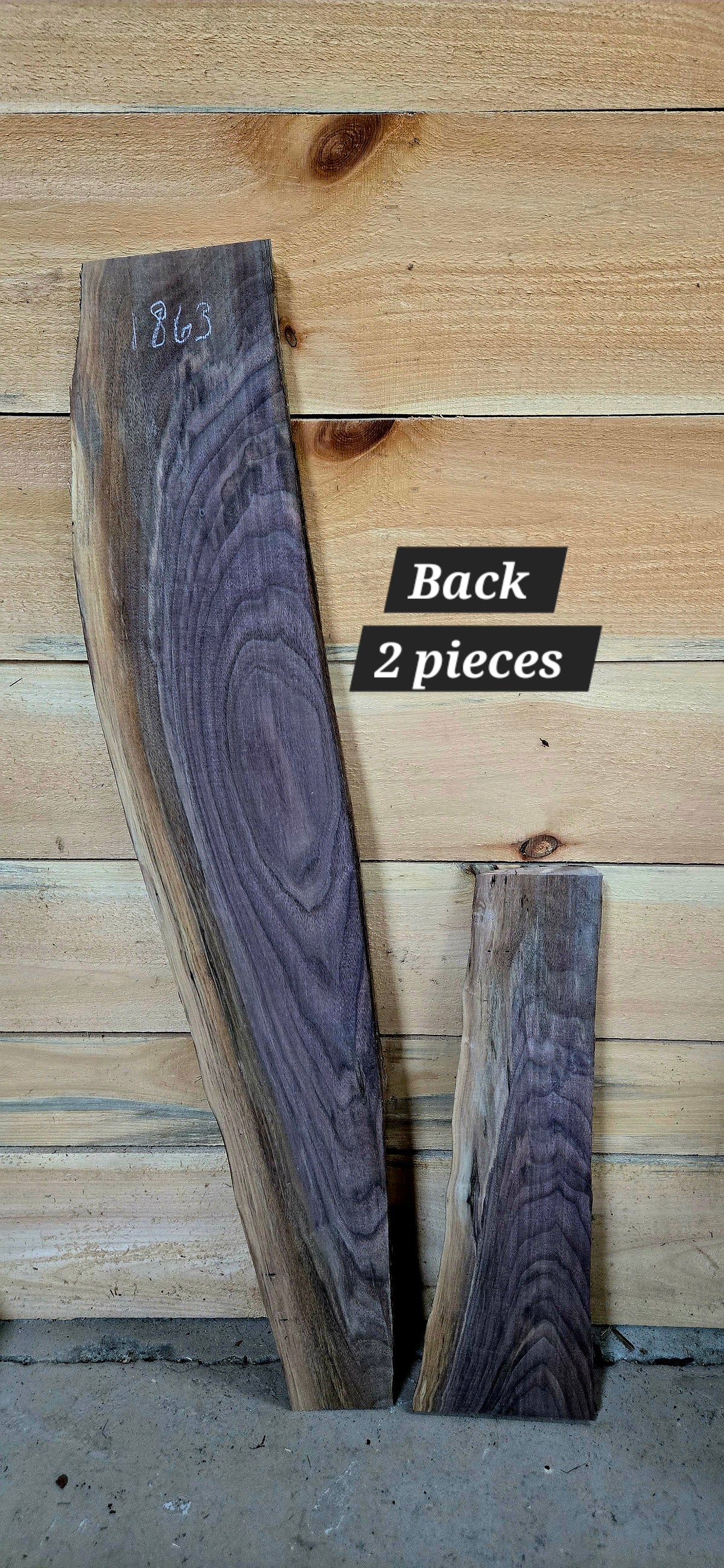 1863 Walnut 2-Piece DIY Wood Bundle, view 2