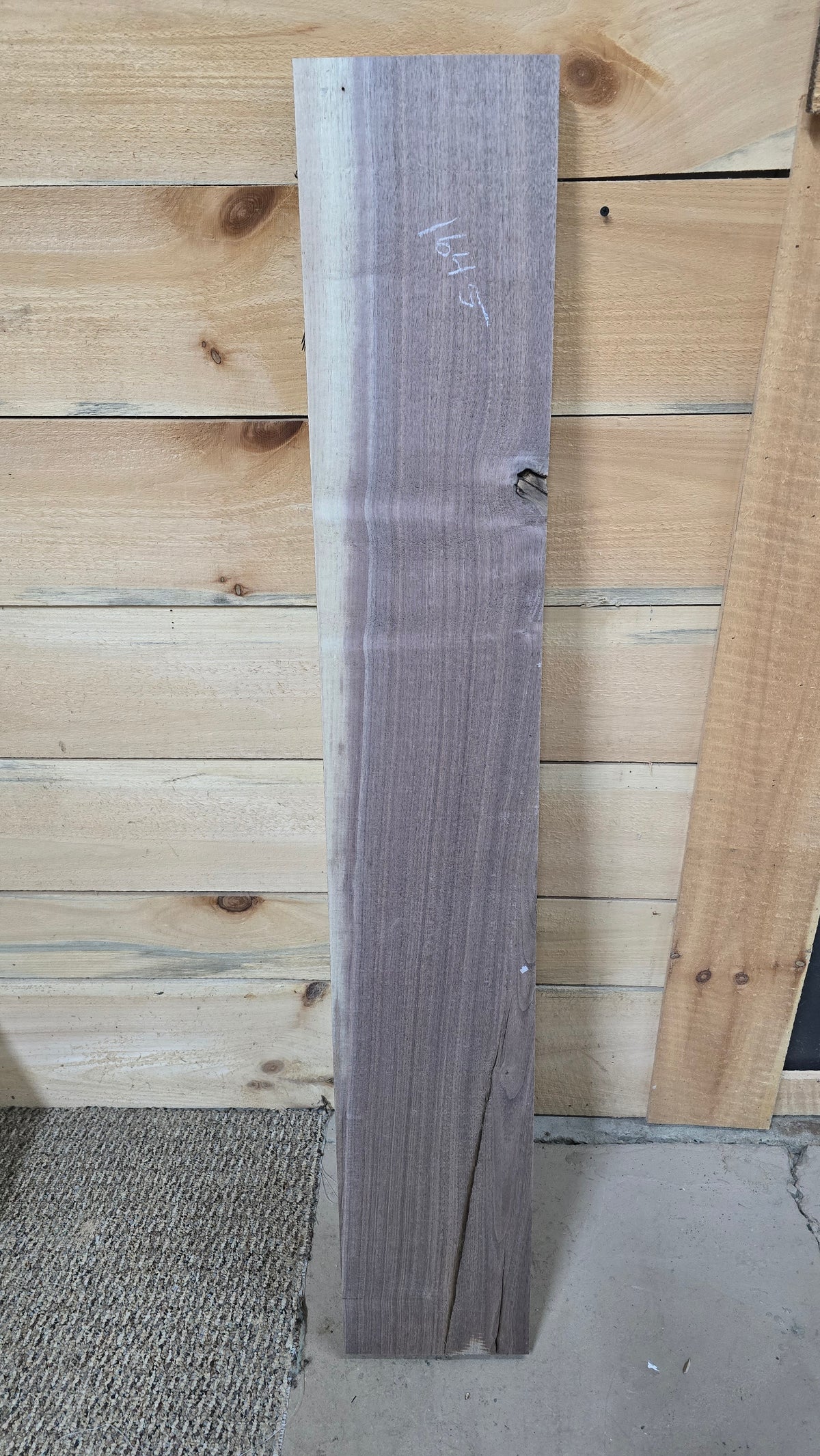 Walnut live edge slab #1645, view 2