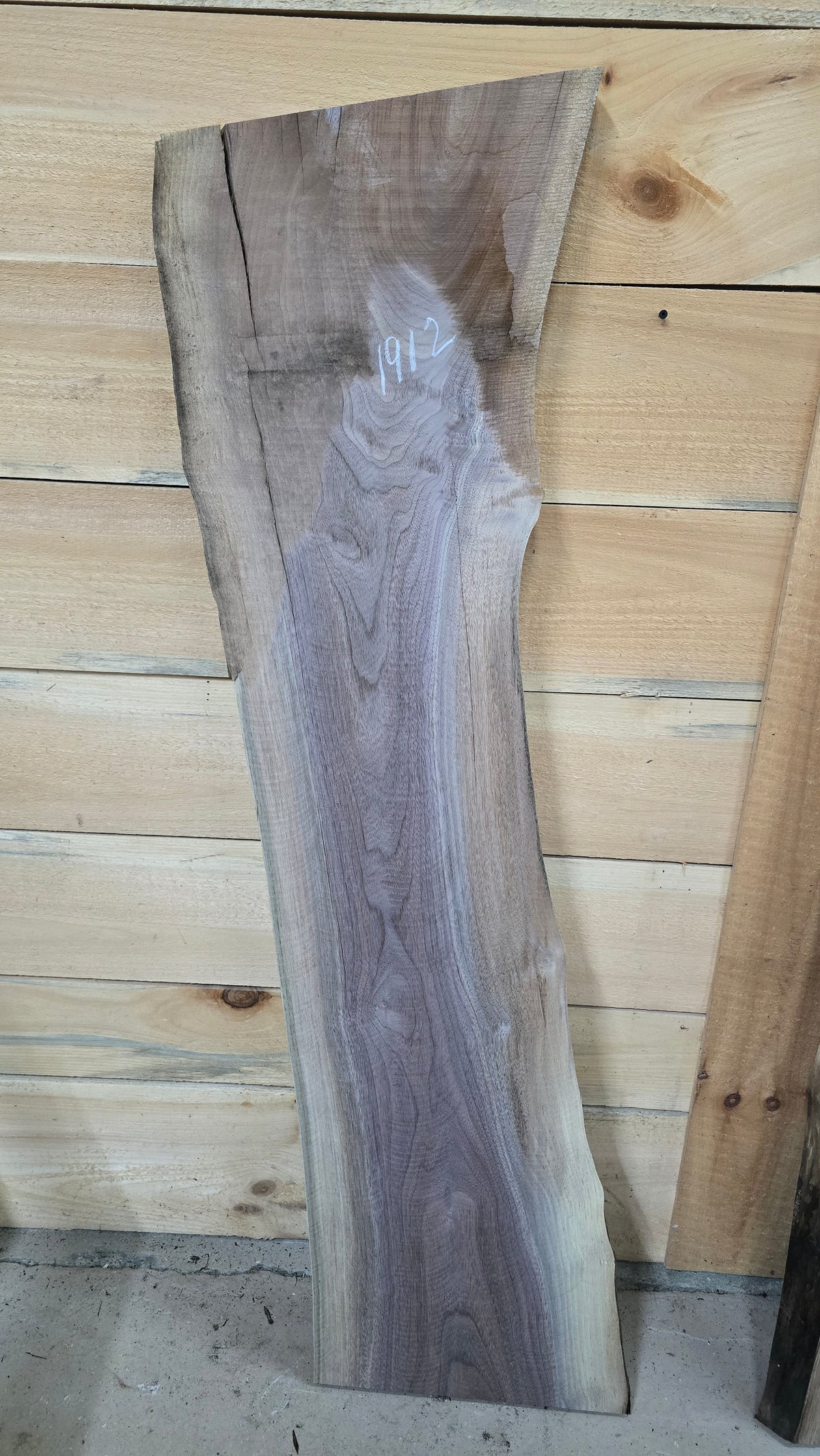 1912 Walnut Live Edge Slab – 54" × 9" × 6/4" – product image 2