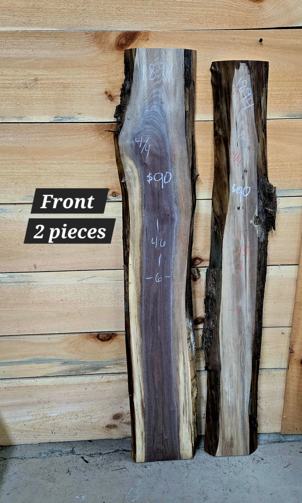 1894 Walnut 2-Piece DIY Wood Bundle, view 1