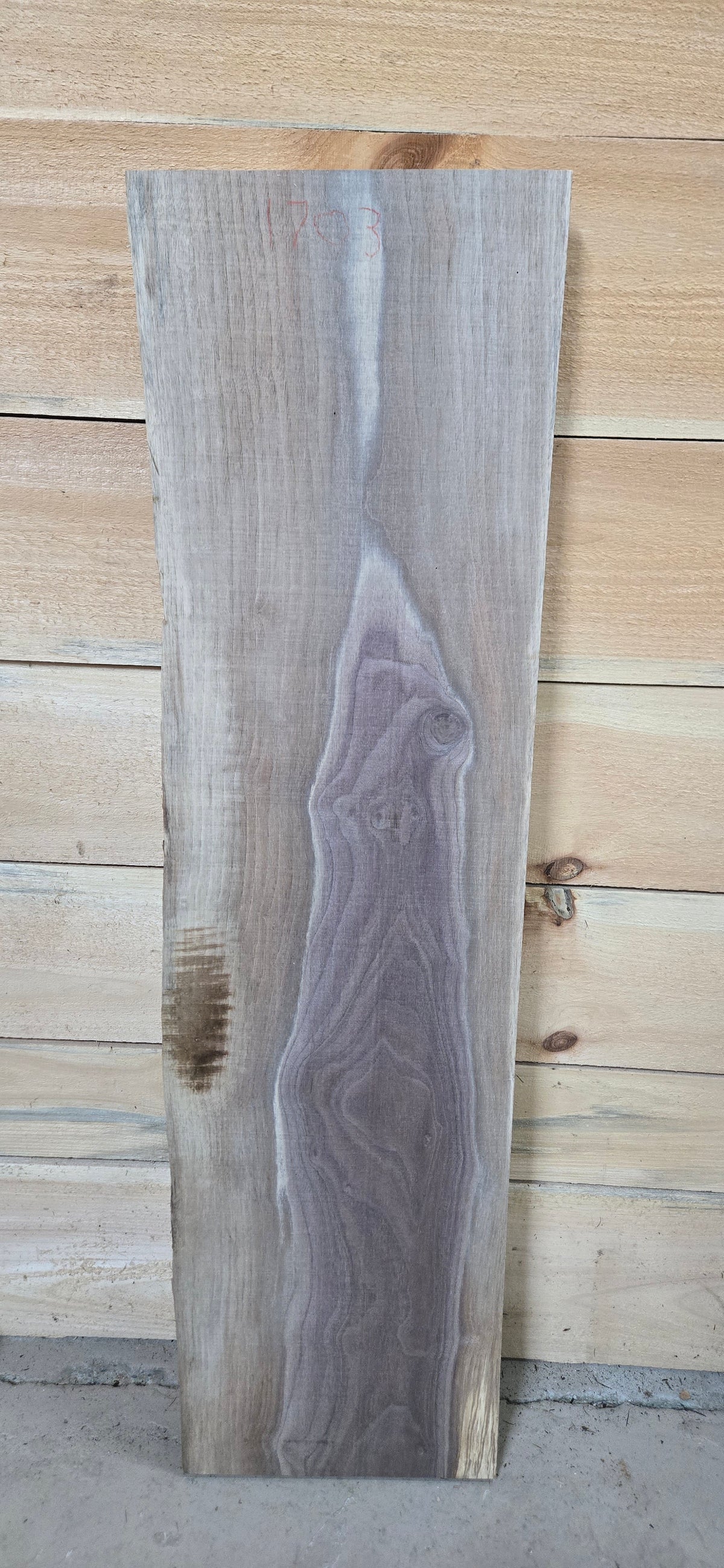Walnut live edge slab #1703, view 2