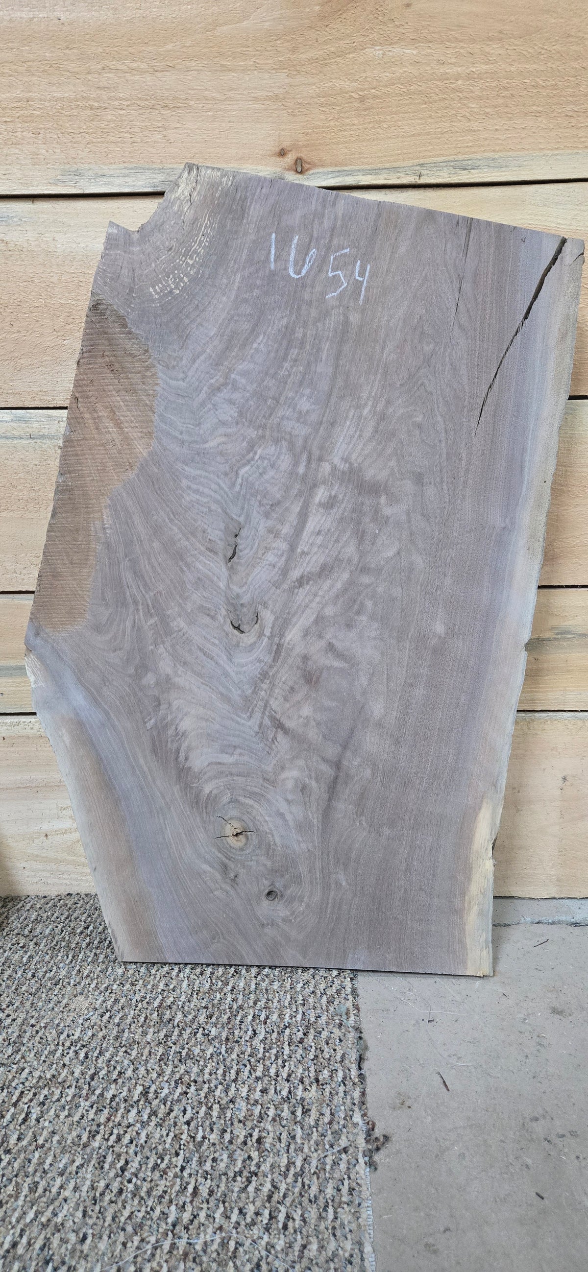 Walnut live edge slab #1654, view 2