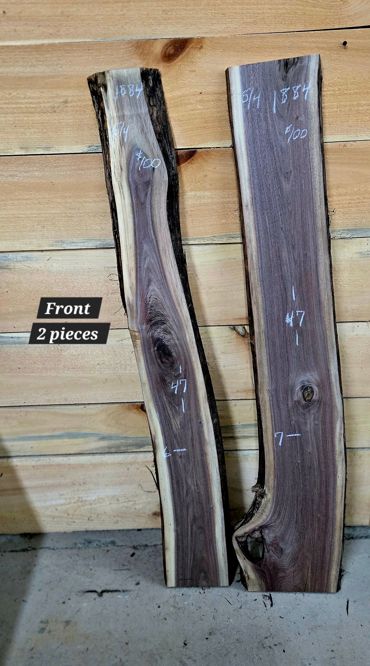 1884 Walnut 2-Piece DIY Wood Bundle, view 1