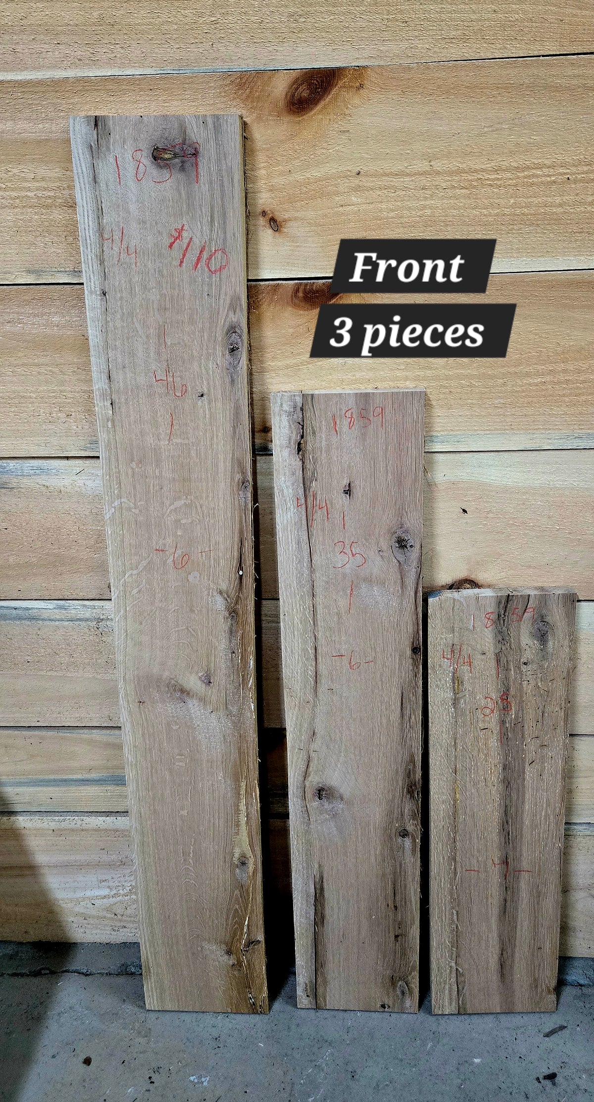 1859 White Oak 3-Piece DIY Wood Bundle, view 1