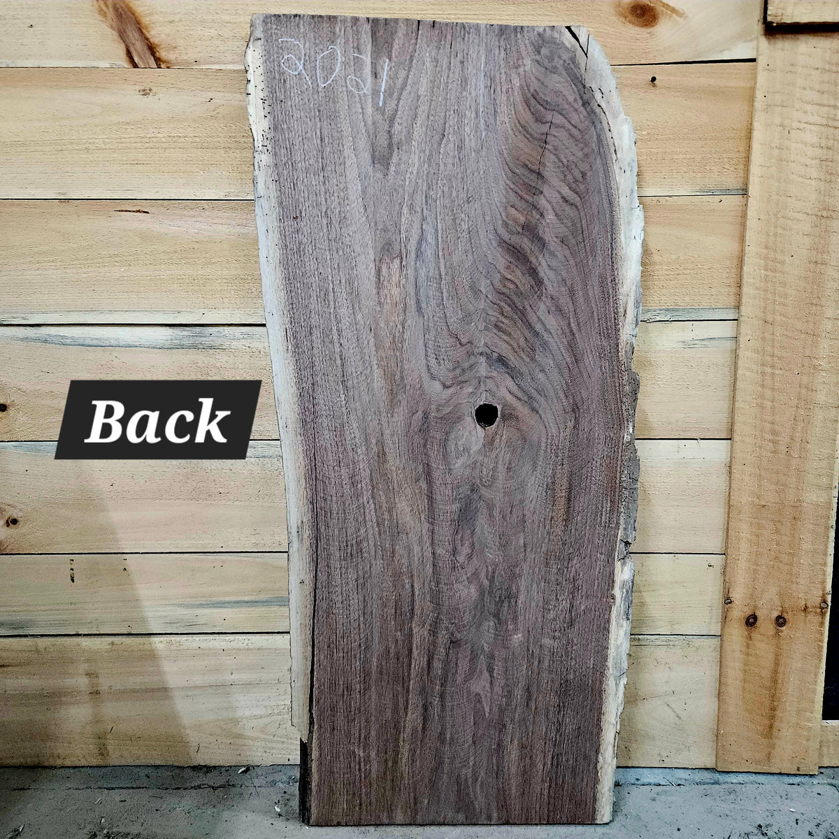2021 Walnut Live Edge Slab – 50" × 19–21" × 7/4"
