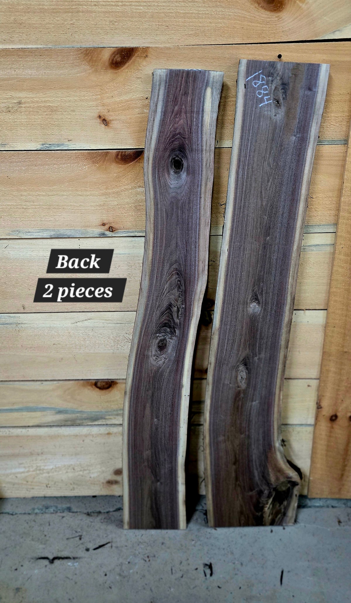 1884 Walnut 2-Piece DIY Wood Bundle, view 2