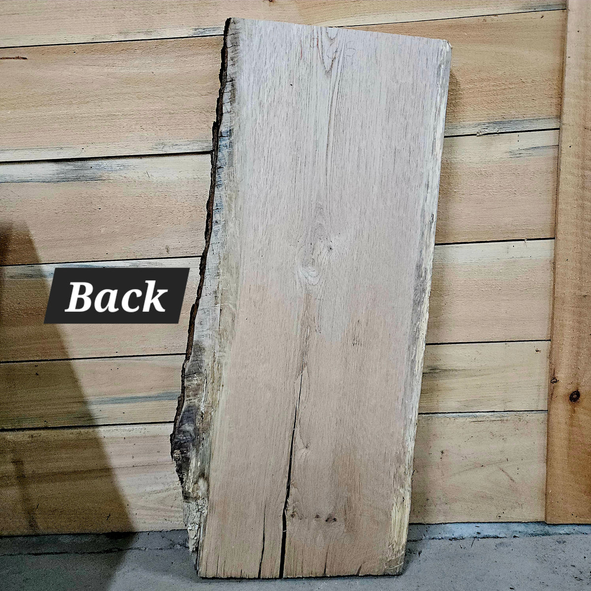 1965 White Oak Live Edge Slab – 40" × 15 - 17" × 8/4"
