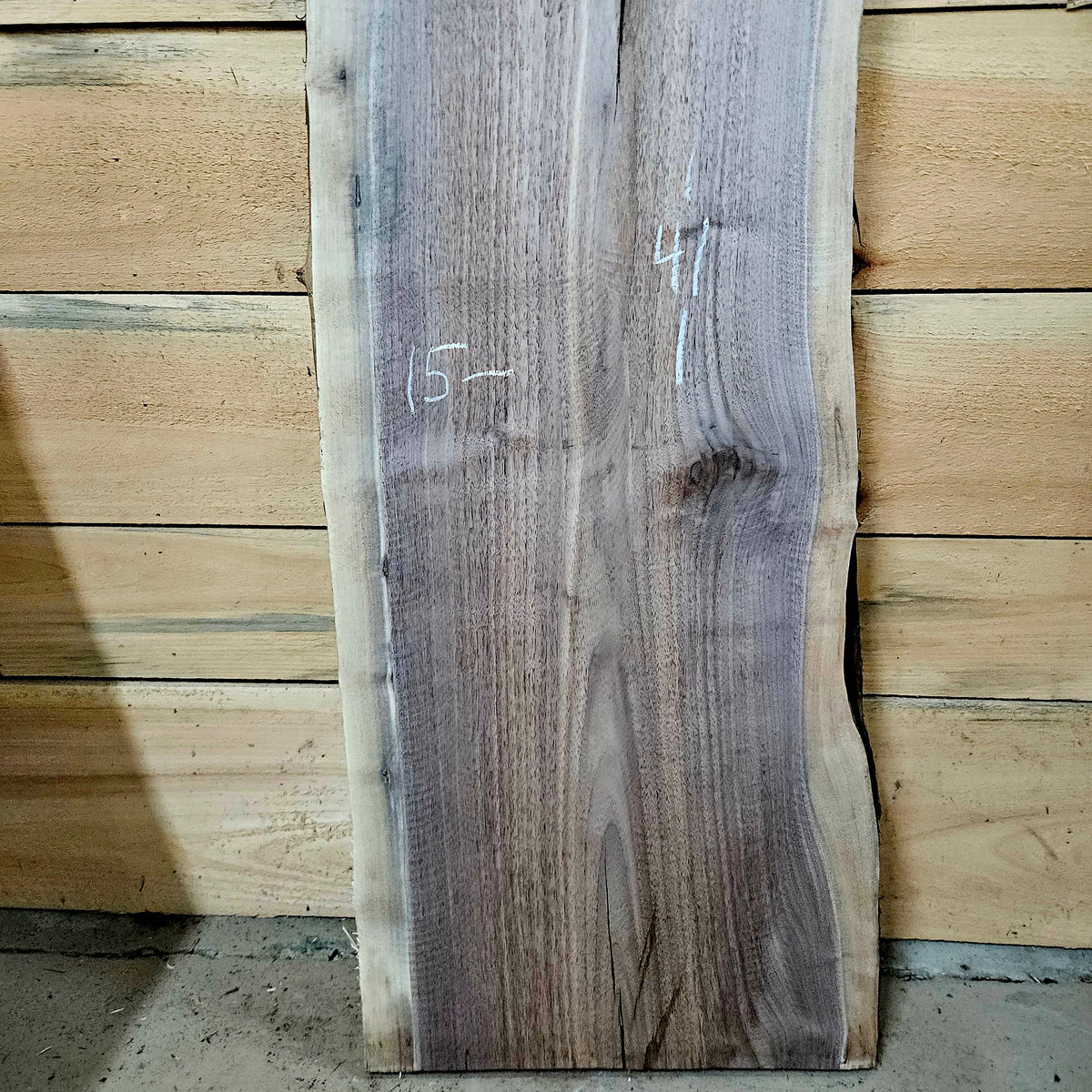 2006 Walnut Live Edge Slab – 41" × 15" × 8/4"